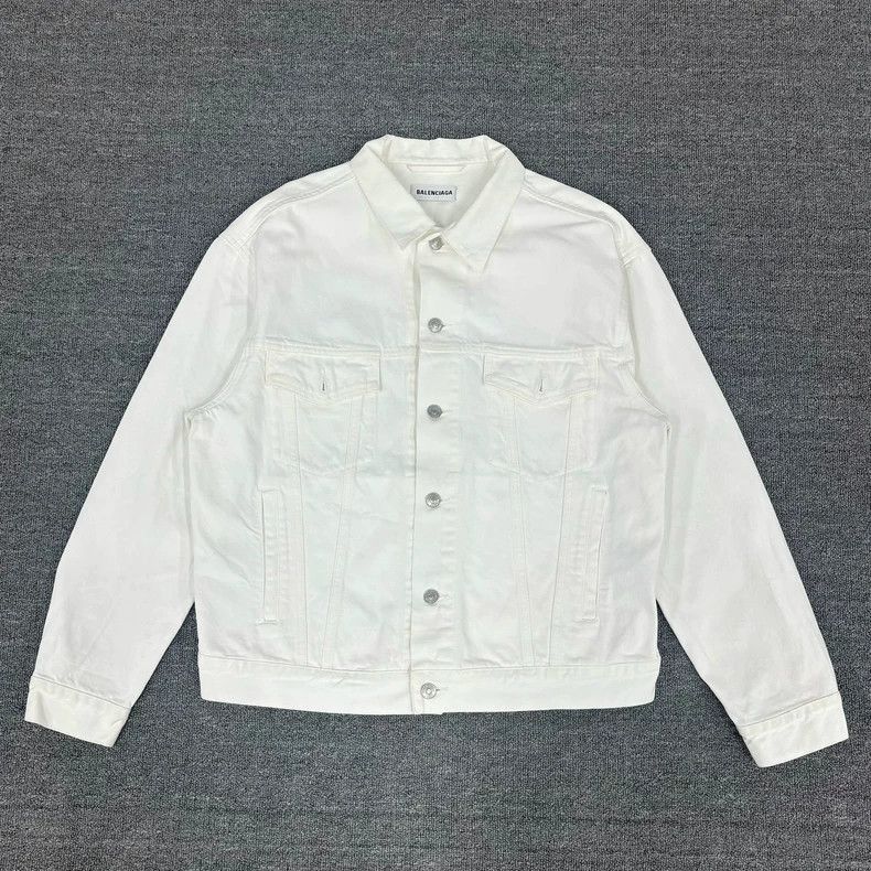 Balenciaga Balenciaga white base back logo denim jacket-2506 Size US XS / EU 42 / 0 - 1 Thumbnail