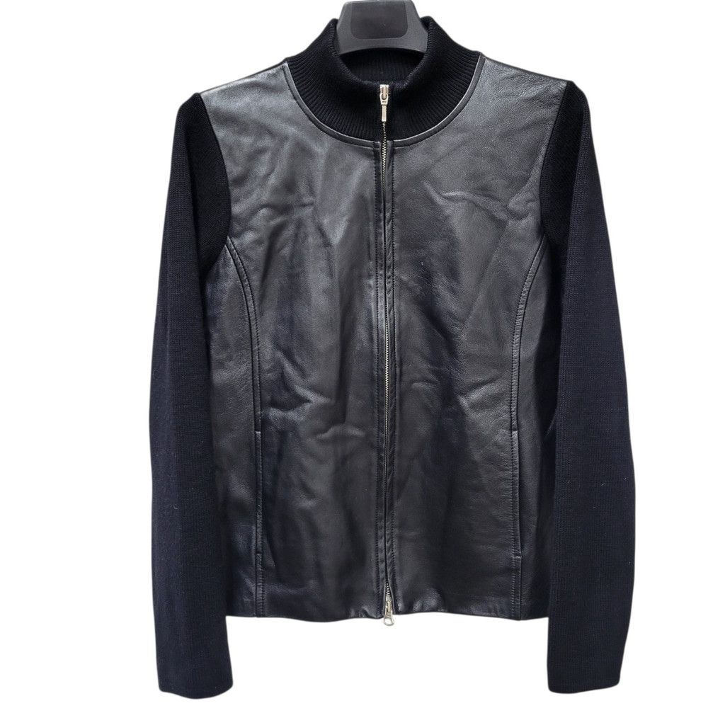 Pendleton PENDLETON 100% Leather & Merino Wool Long-Sleeves Full-Zip Size M / US 6-8 / IT 42-44 - 3 Thumbnail