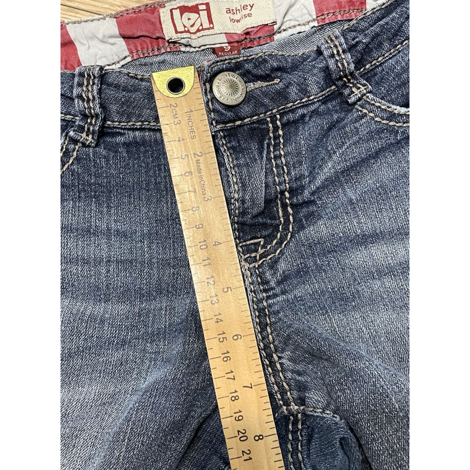 Vintage LEI Ashley Jean Shorts Juniors Size 9 American Flag Blue Casual Summer Size 30" / US 8 / IT 44 - 6 Thumbnail