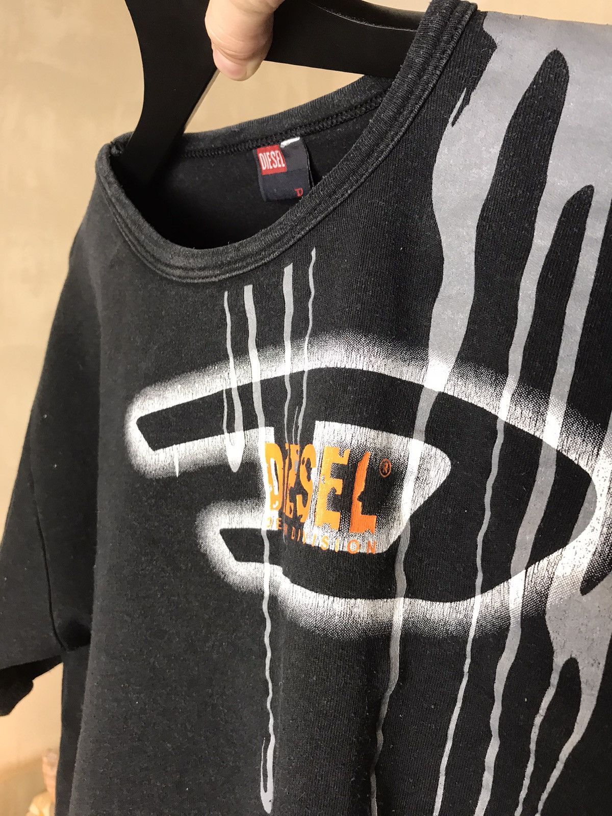 Diesel × Vintage 🔥 90s DIESEL Rare Big Logo Denim Devision Y2K Shirt Punk Size US S / EU 44-46 / 1 - 6 Thumbnail