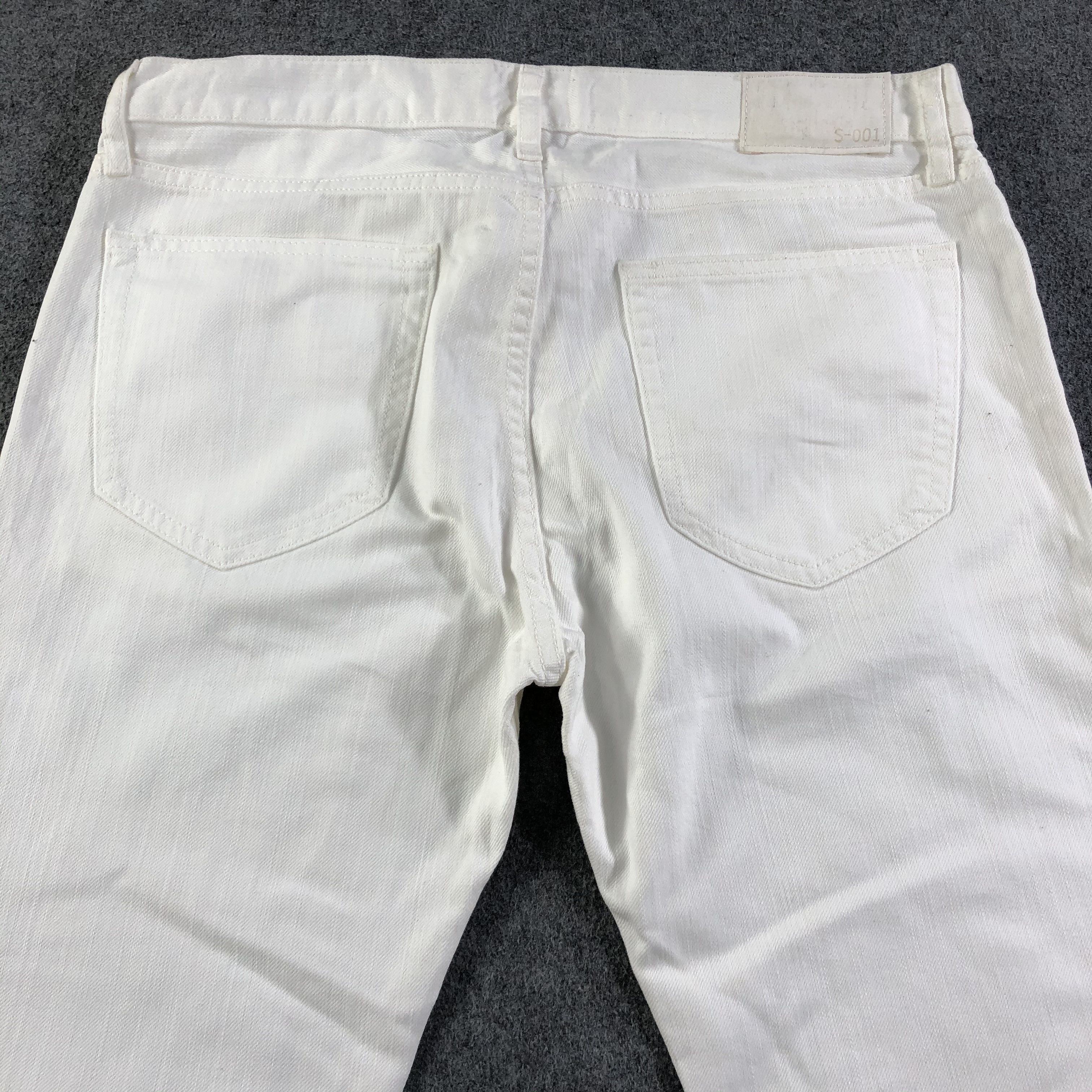 Japanese Brand Uniqlo Jeans White Denim -J2776 Size US 34 / EU 50 - 4 Thumbnail