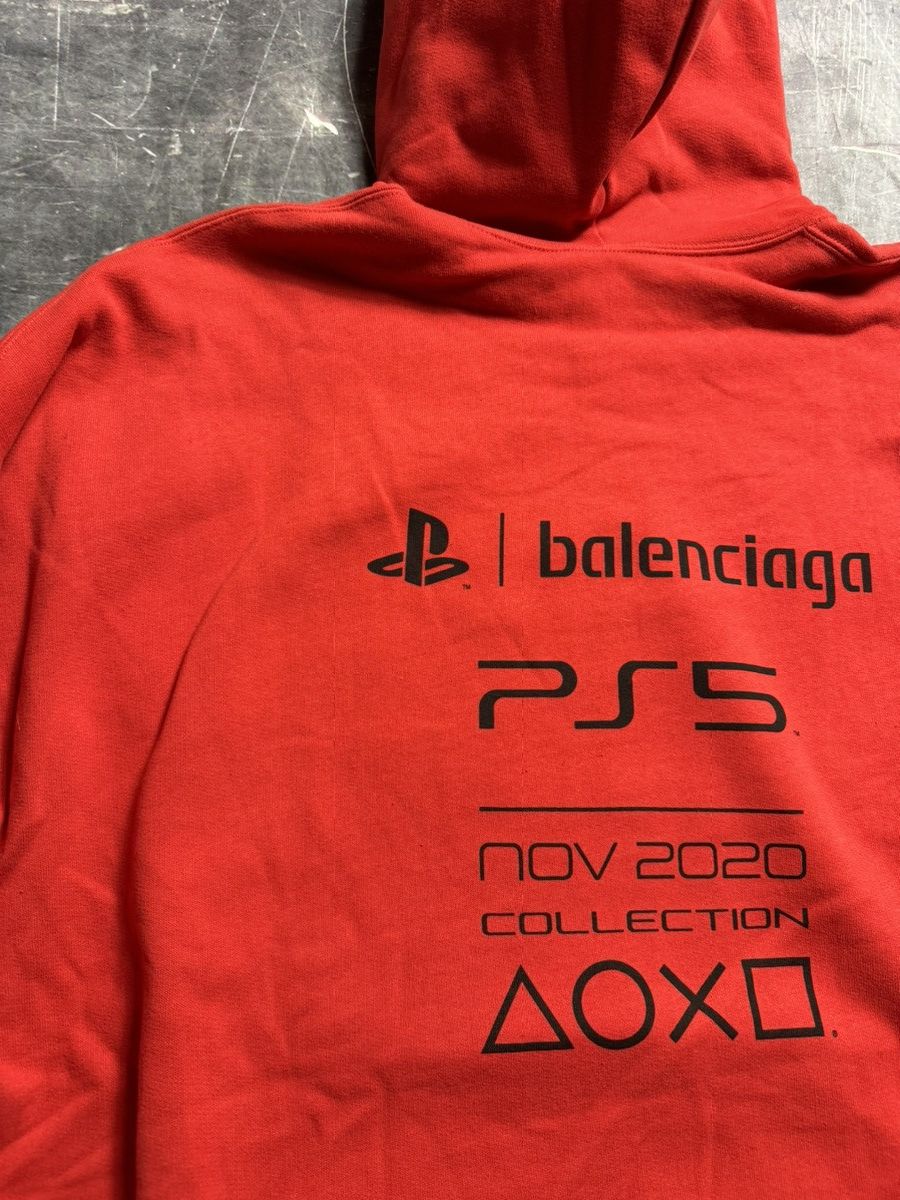 Balenciaga × Playstation Balenciaga Playstation Hoodie Red Size US L / EU 52-54 / 3 - 7 Thumbnail