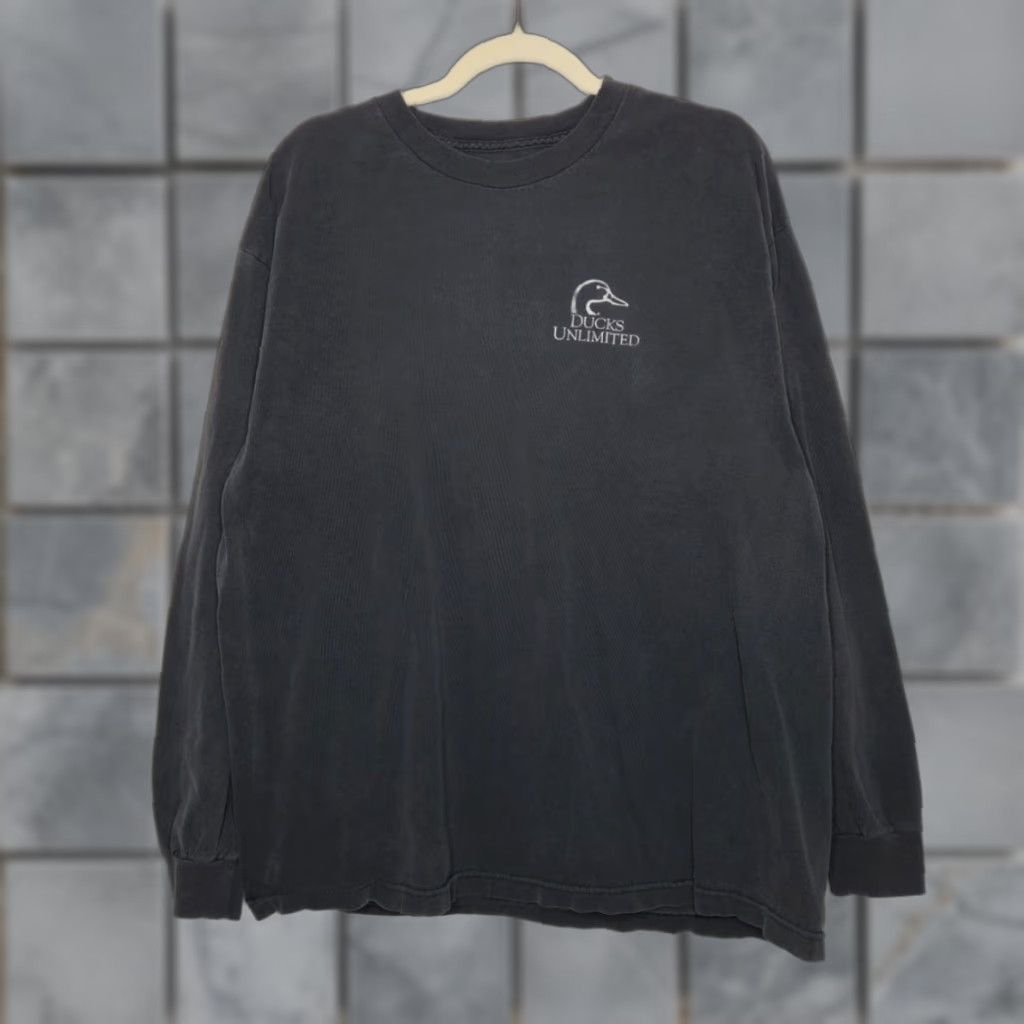 Vintage VINTAGE Ducks Unlimited Shirt Unisex Adults XL Black Long Sleeve Nature Hunting Fishing 90s 00s AOP Size US XL / EU 56 / 4 - 1 Thumbnail