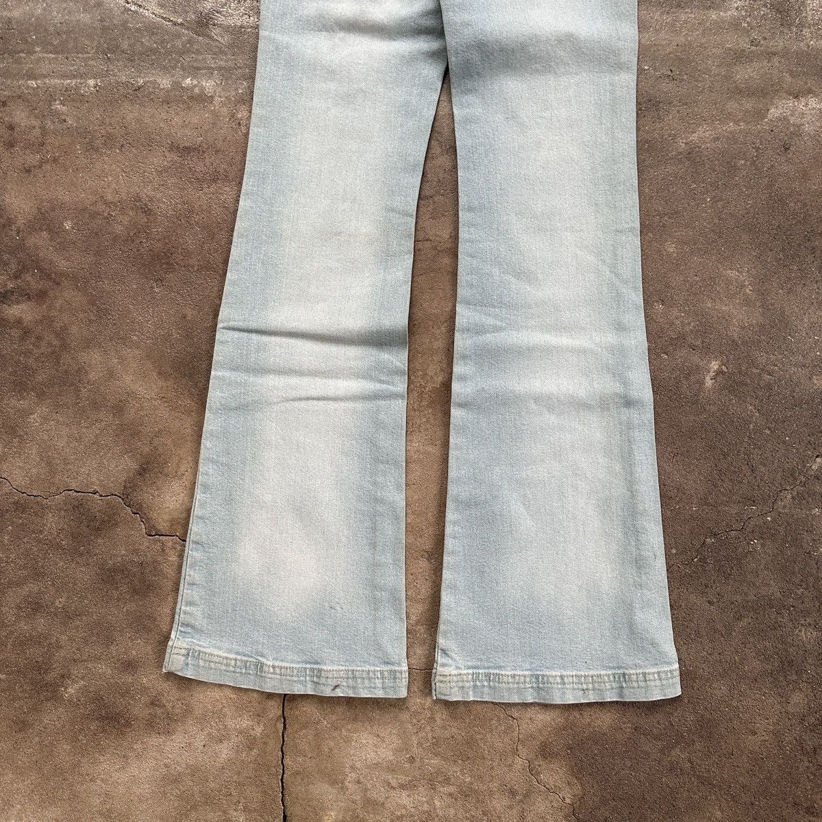 Japanese Brand × Vintage Vintage Y2K Rexton Low Rise Flared Denim Size 27" / US 4 / IT 40 - 6 Thumbnail