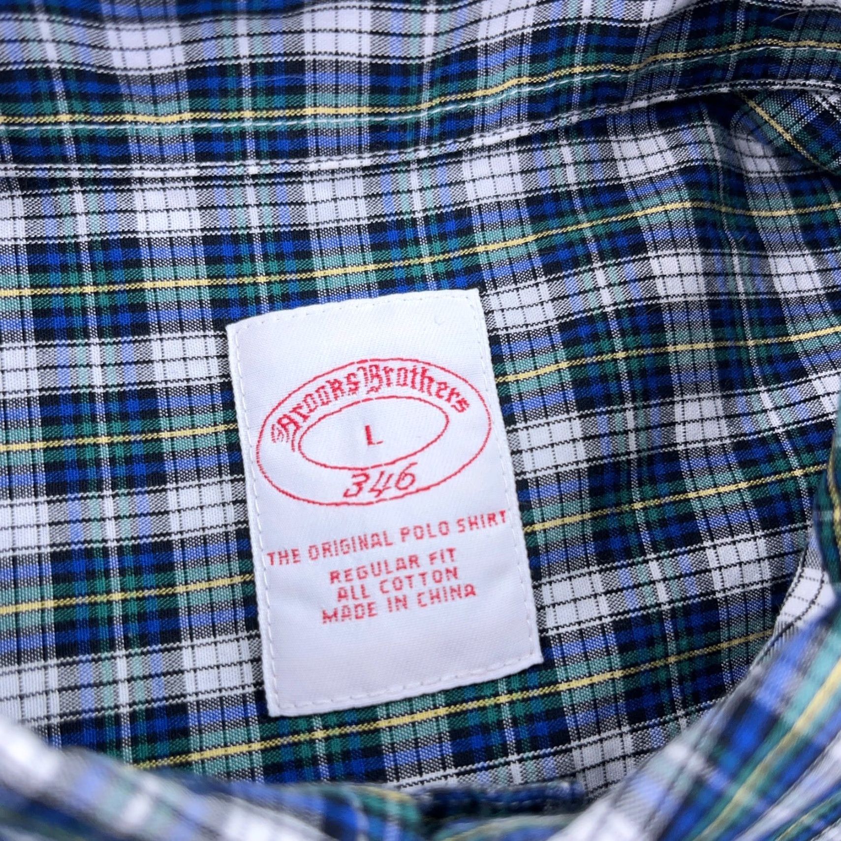 Brooks Brothers Brooks Brothers Button-Up Shirt Men Large Blue Green Plaid Pocket Logo 346 Button-Front 346 Brooks Brothers 346 Colorful Preppy Modern Casual Business Size US L / EU 52-54 / 3 - 3 Thumbnail
