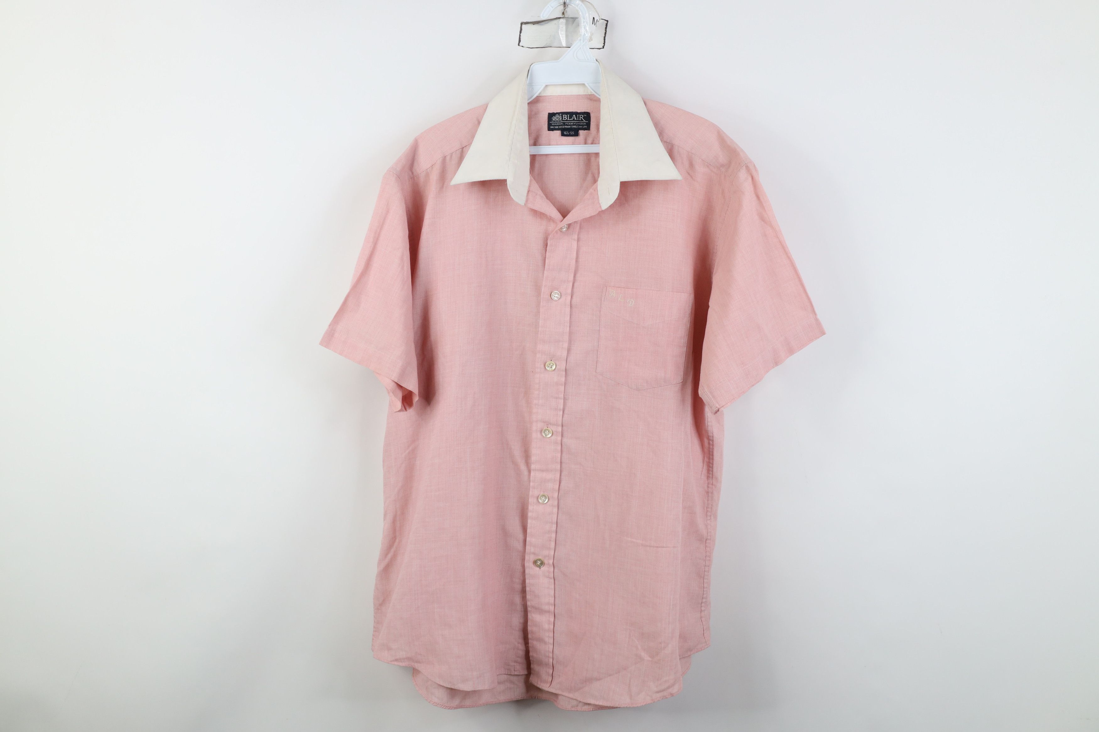 Vintage Vintage 70s Streetwear Chambray Short Sleeve Button Shirt Size US M / EU 48-50 / 2 - 1 Thumbnail