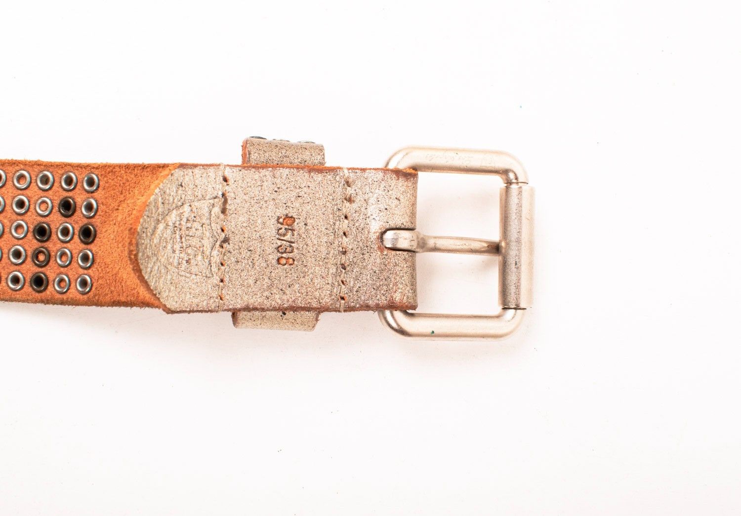 Hollywood Trading Company HTC Hollywood Trading Company Metal Men Leather Belt 38 Size 38 - 5 Thumbnail