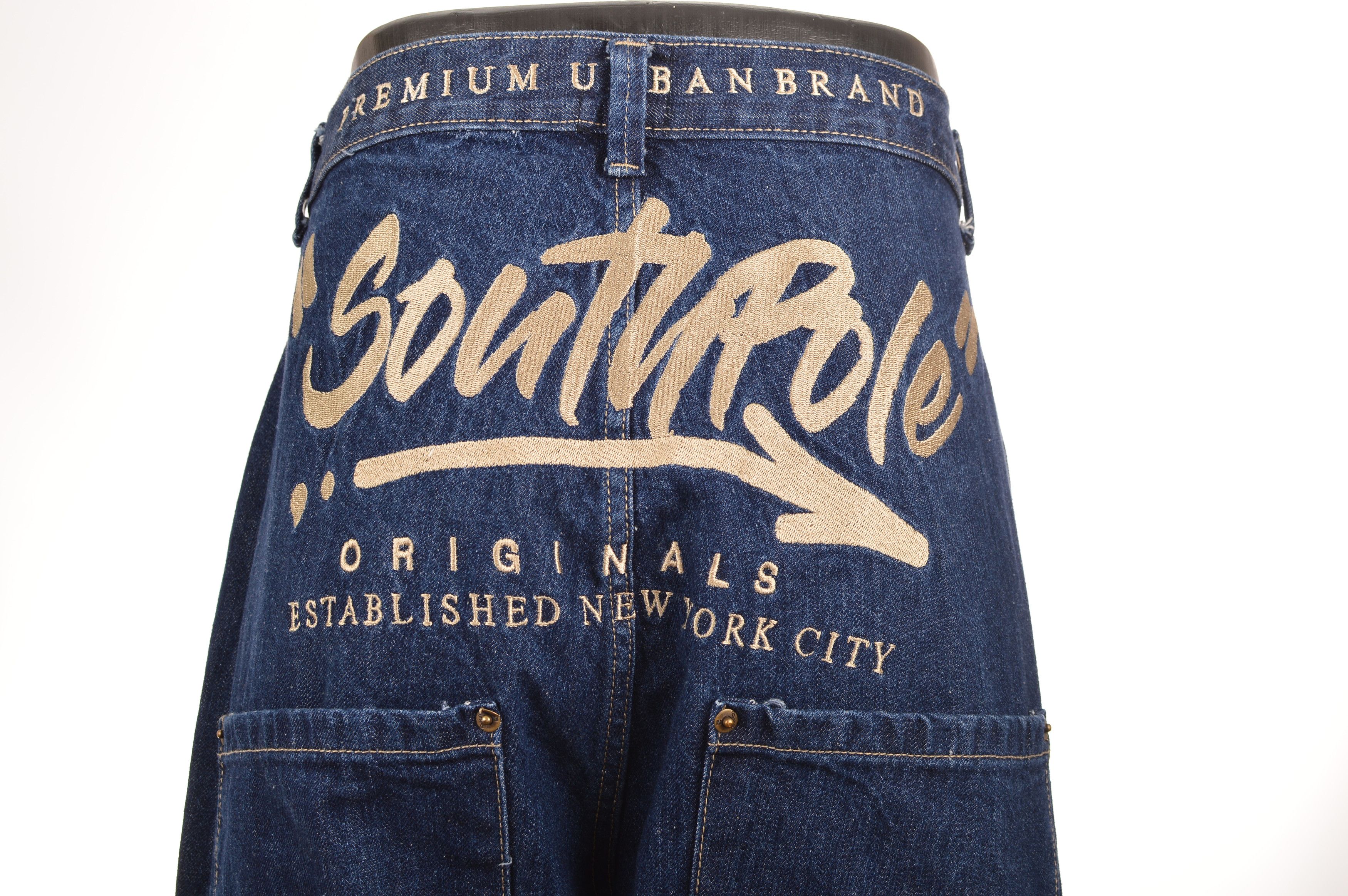Southpole Southpole Embroidered Big Back Logo Vintage Denim Jeans Size US 32 / EU 48 - 5 Thumbnail
