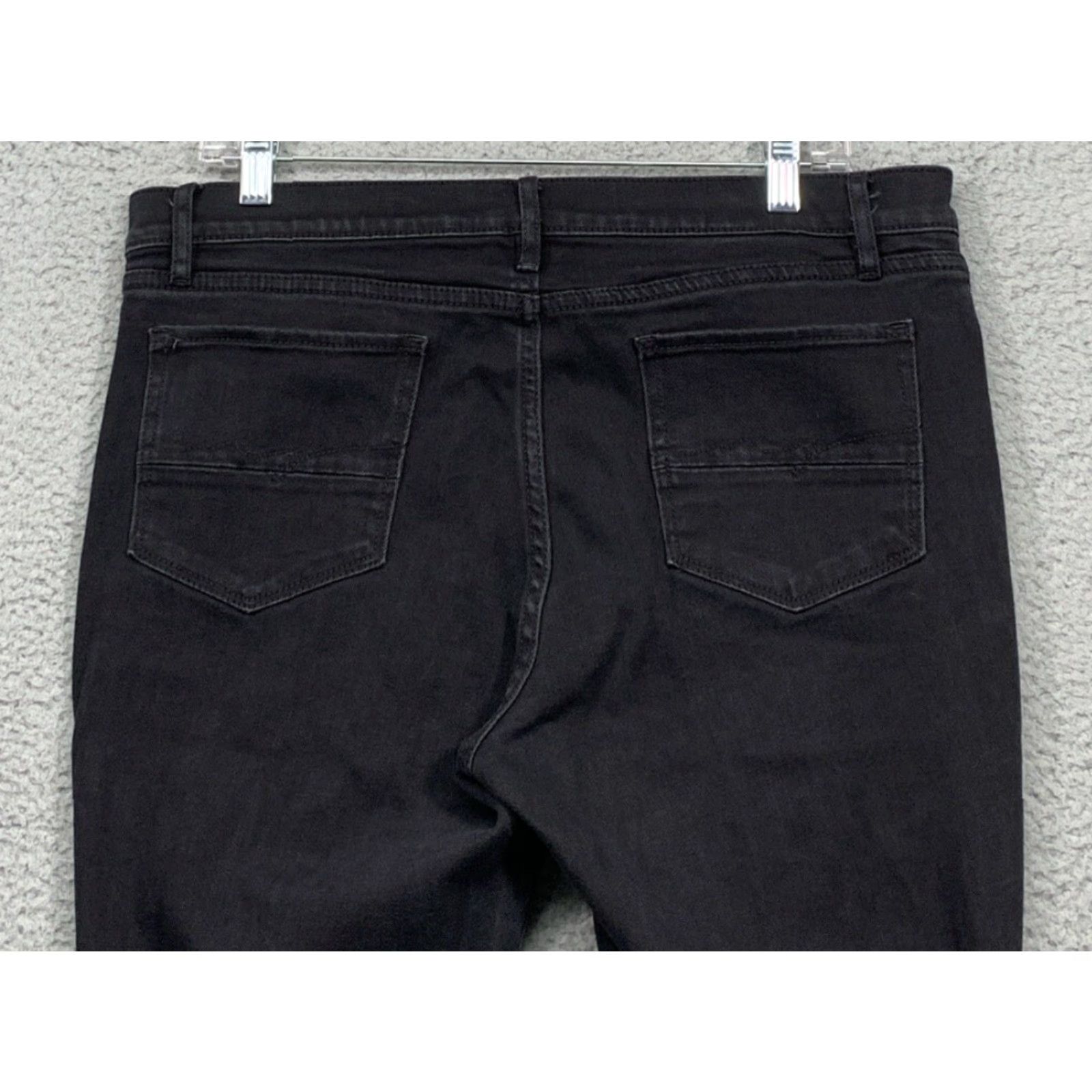 Vintage New York & Company Jeans Black 14 Distressed Straight Leg Women's Regular 5-Pocket Denim Jeans Size 36" / US 14 / IT 50 - 5 Thumbnail