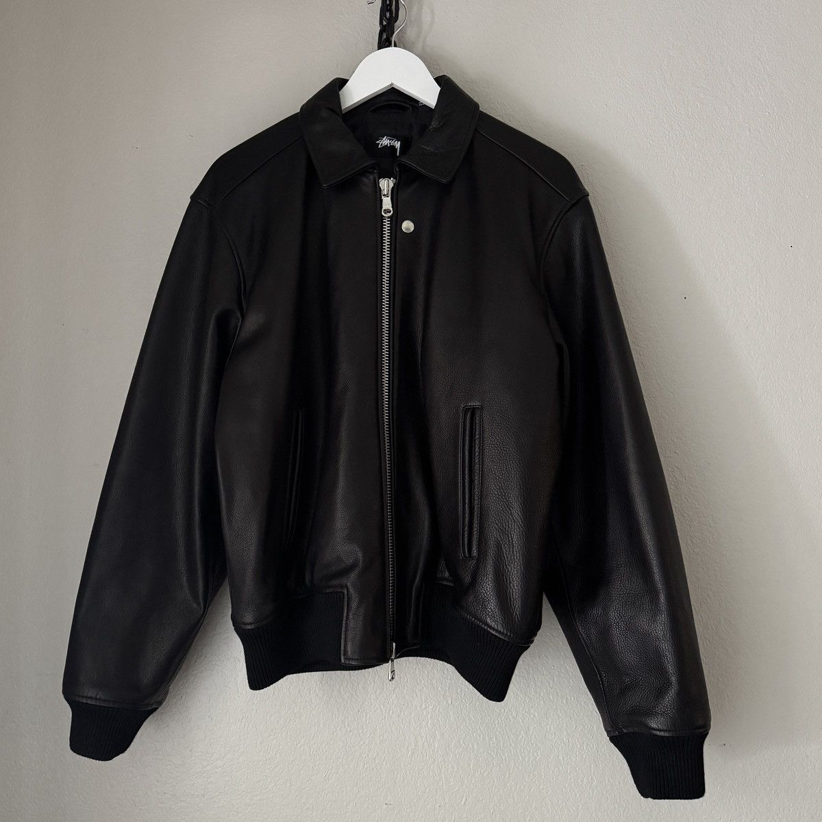 Stussy Stussy Leather Flight Jacket | Grailed