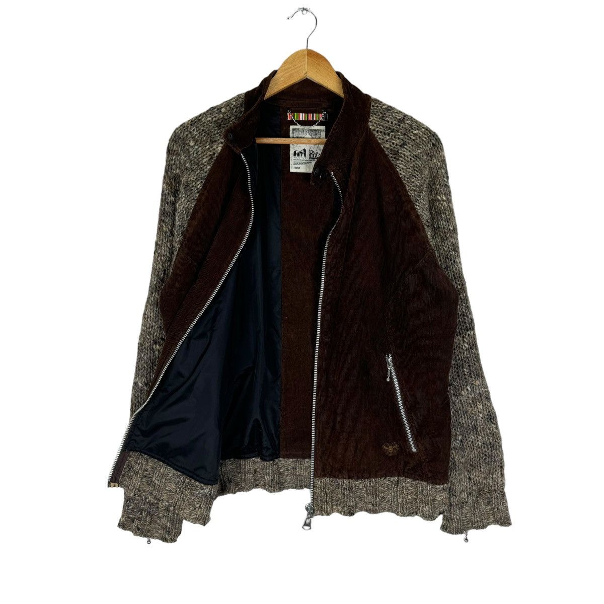 Japanese Brand 🌟BALANCE WEAR DESIGN KNITWEAR BIKERS JACKET Size US L / EU 52-54 / 3 - 10 Thumbnail