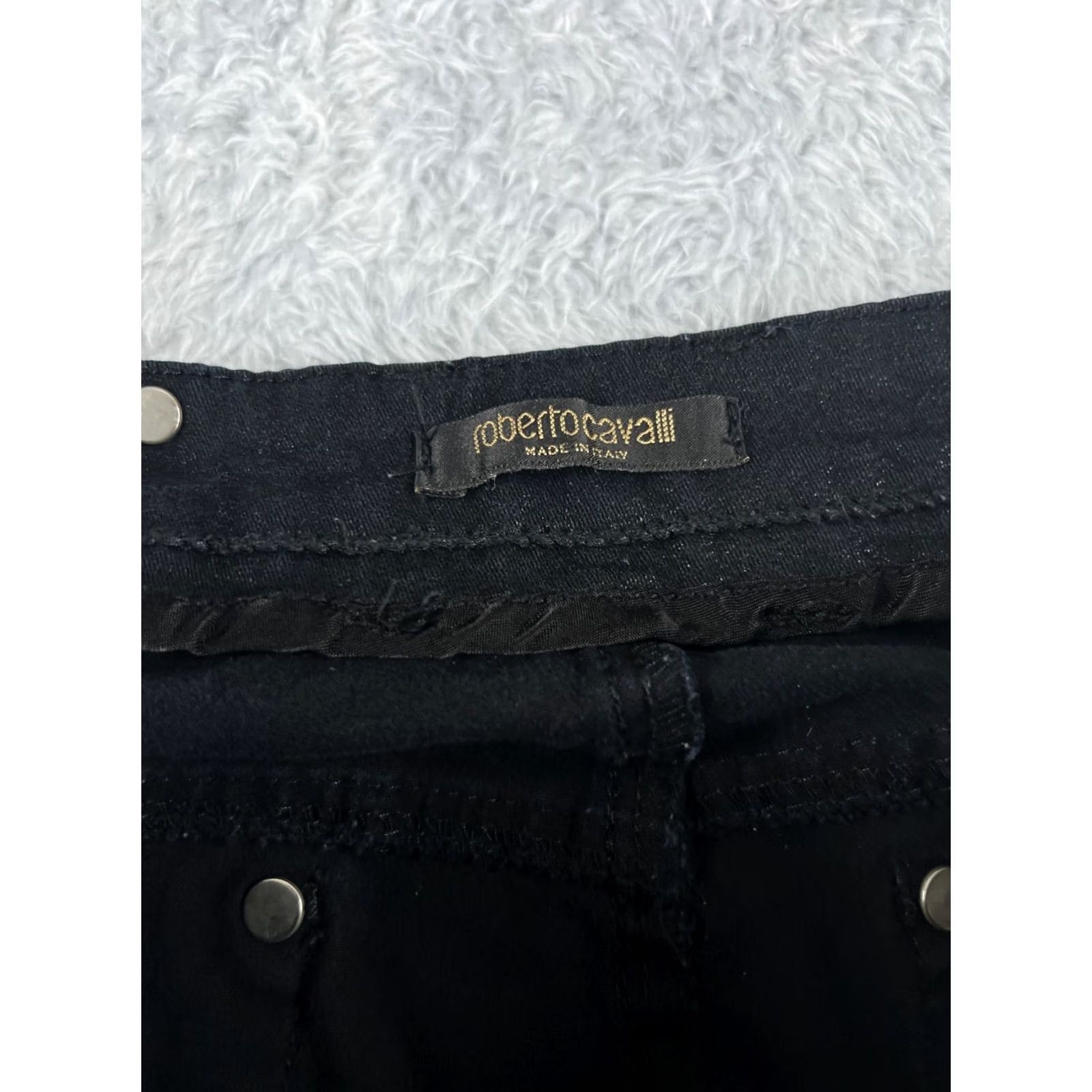Roberto Cavalli VINTAGE Roberto Cavalli Jeans Women’s 26 Black Denim Bootcut 26x29 Dark Wash 80s 90s Designer Pants Womens Chrysler? Size 26" / US 2 / IT 38 - 6 Thumbnail