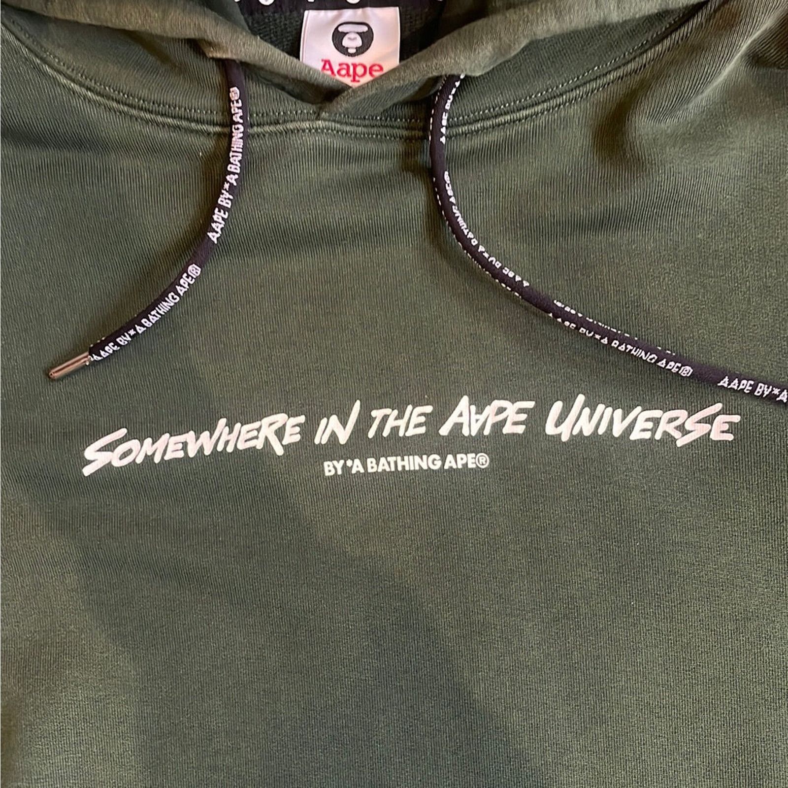 Aape × Bape Bape Somewhere In The Aape Universe Green Hoodie XXL Size US XXL / EU 58 / 5 - 4 Thumbnail