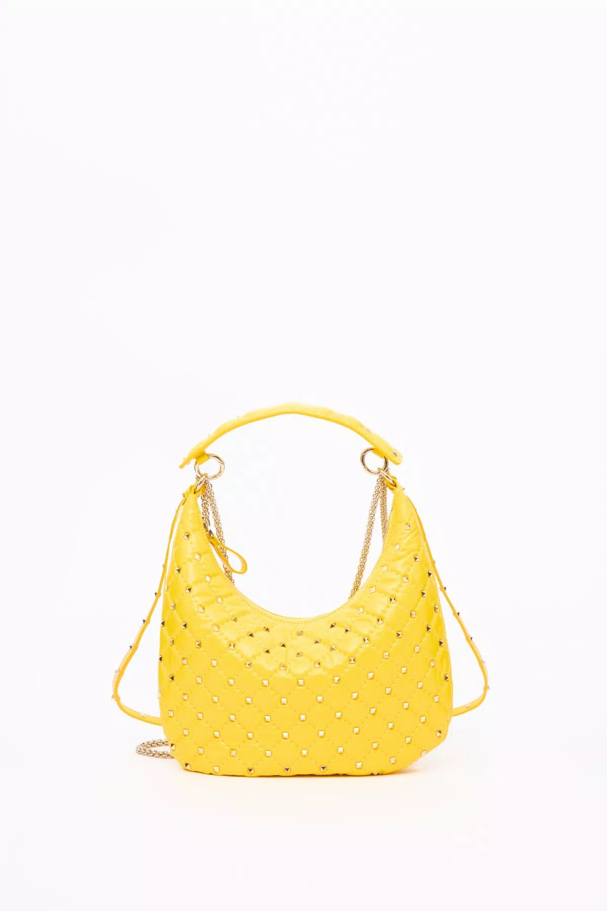 Valentino oc11z0725 Size:OS/Hobo Bag In Calfskin Leather in Yellow Size ONE SIZE - 1 Thumbnail