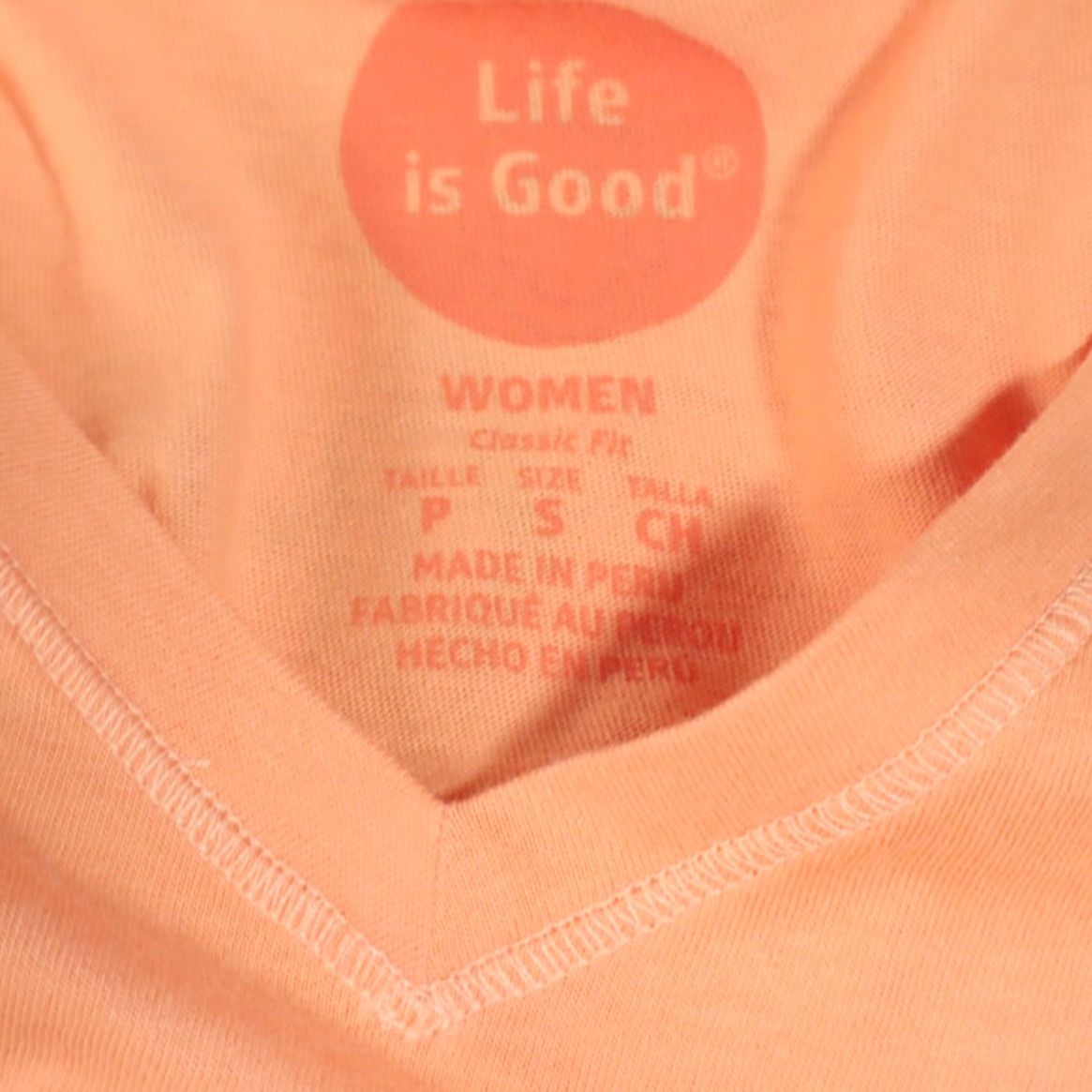 Life is Good Life is Good Keep It Simple Classic Fit V-Neck T-Shirt Orange Women's S Shirt Women S Orange V-Neck Keep It Simple Classic Fit Solid 90s? Size S / US 4 / IT 40 - 5 Thumbnail