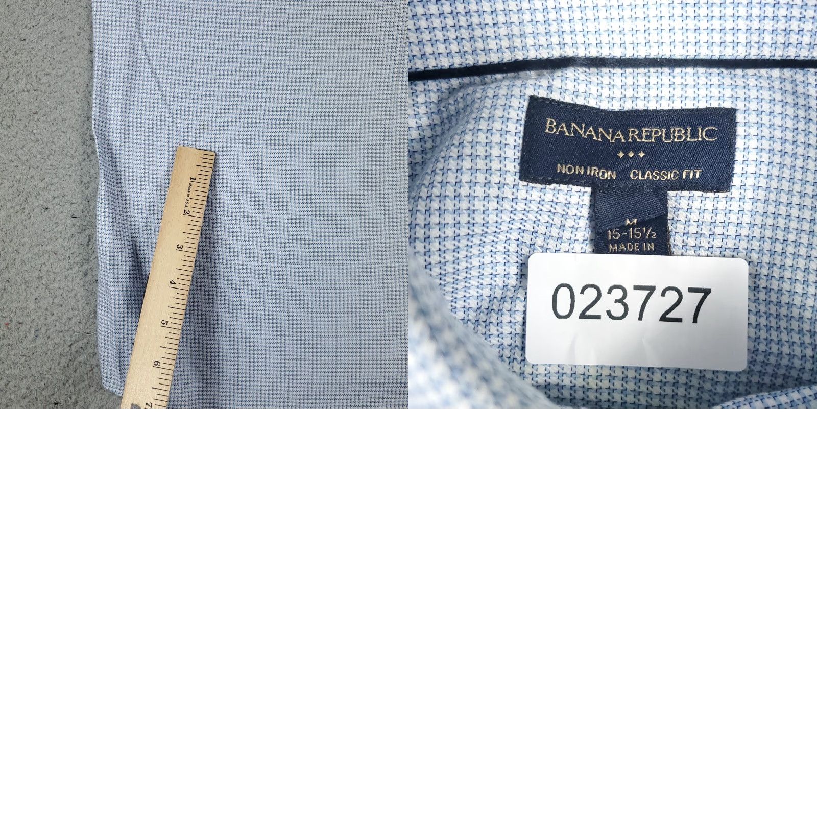 Banana Republic Banana Republic Shirt Men Medium 15.5 Blue Button-Up Long Sleeve Casual Workwear Modern Preppy Mens Size US M / EU 48-50 / 2 - 8 Thumbnail