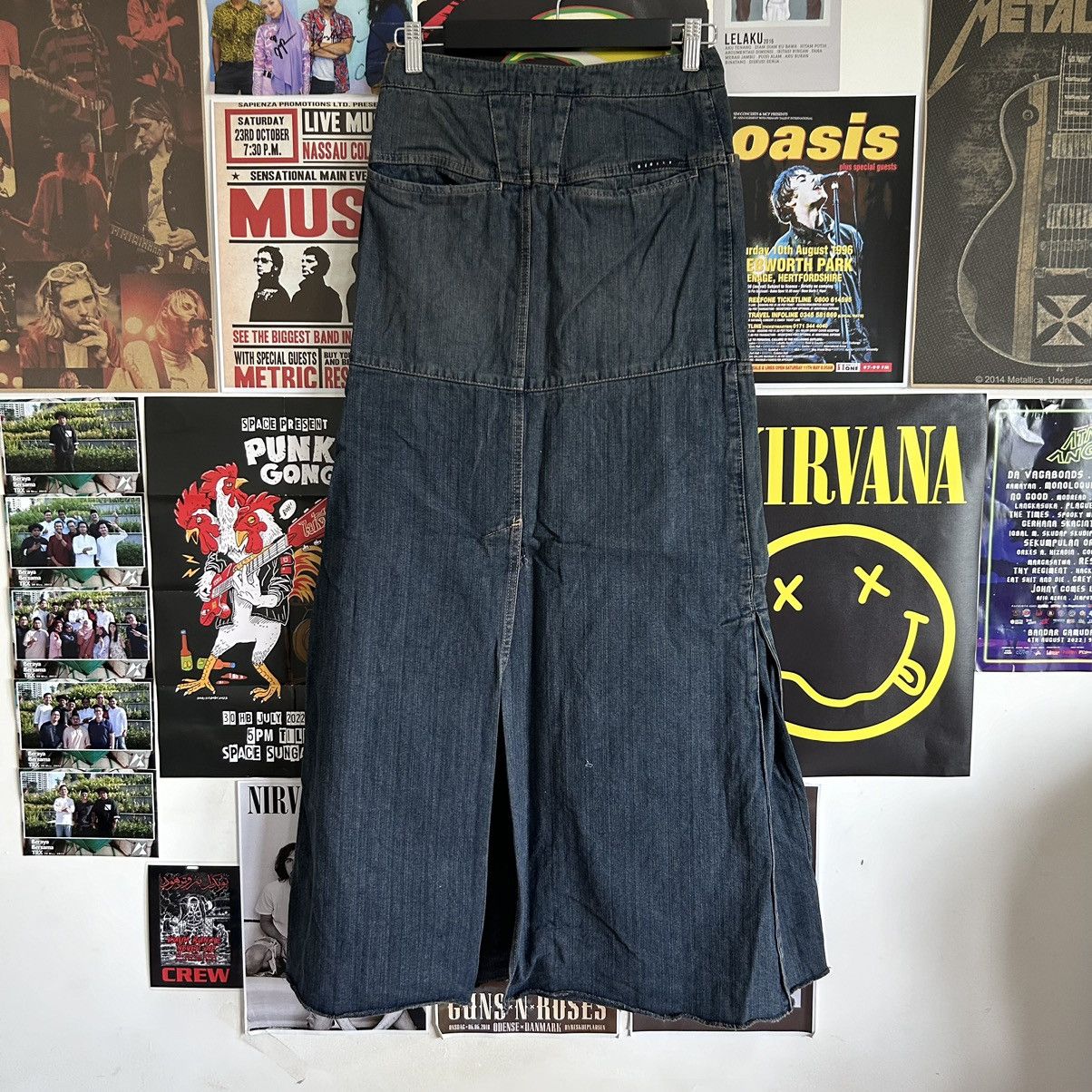 Sisley Vintage Sisley Denim Maxi Skirt Size 26" / US 2 / IT 38 - 10 Thumbnail