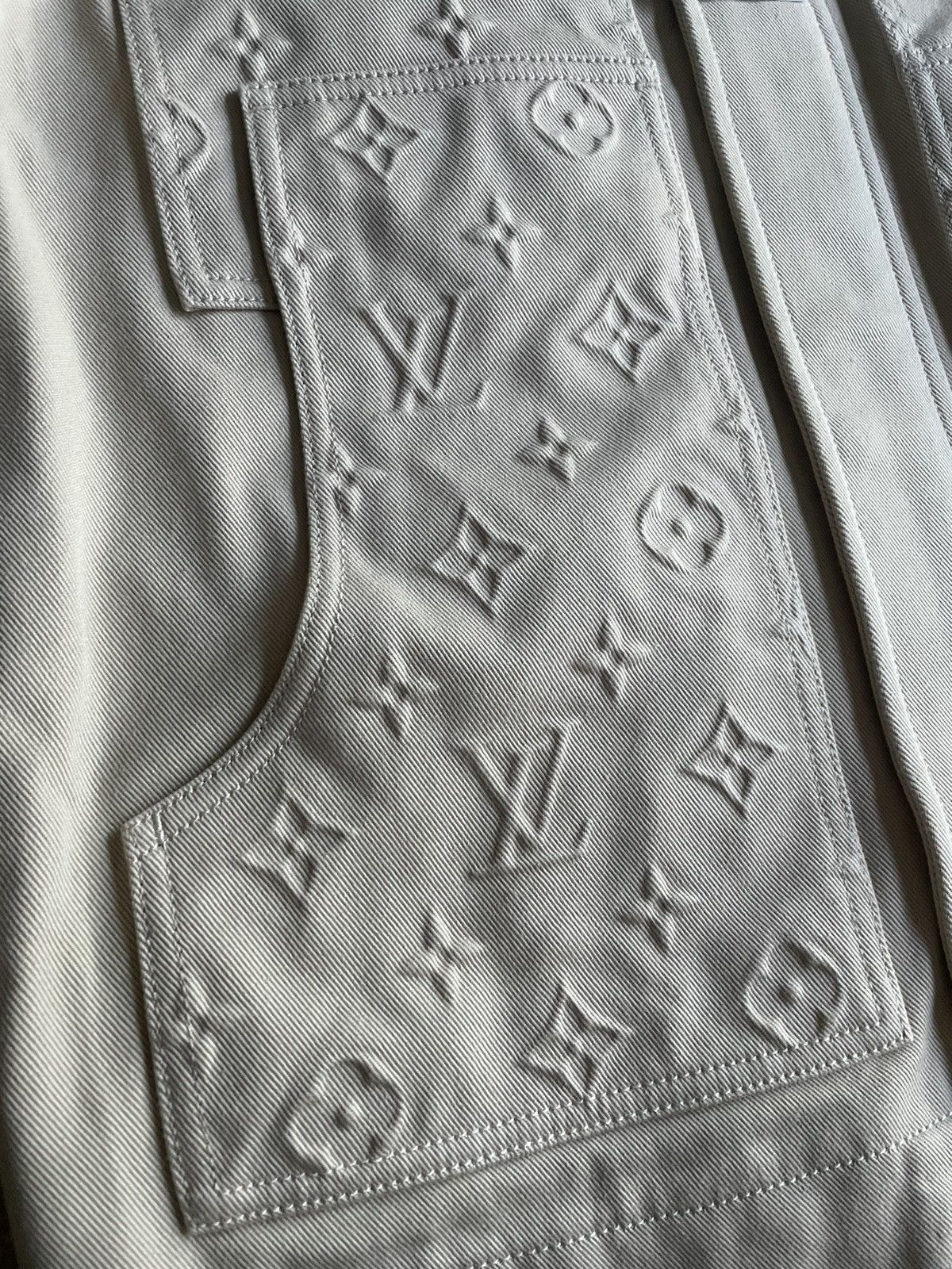 Louis Vuitton Louis Vuitton Beige Monogram Workwear Denim Jacket Size US M / EU 48-50 / 2 - 3 Thumbnail