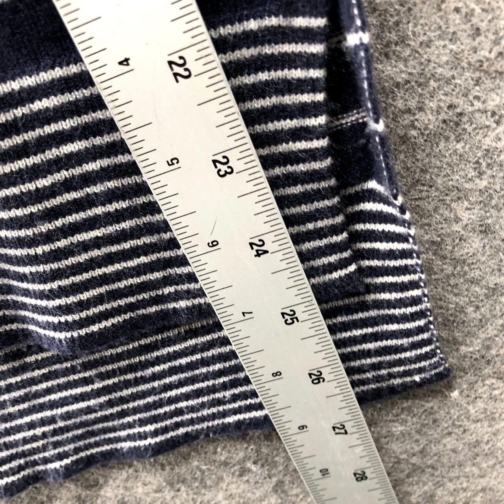 Gap Gap Merino Wool Blend Boat Neck Sweater Womens M Navy Blue Striped Pullover Size M / US 6-8 / IT 42-44 - 8 Thumbnail
