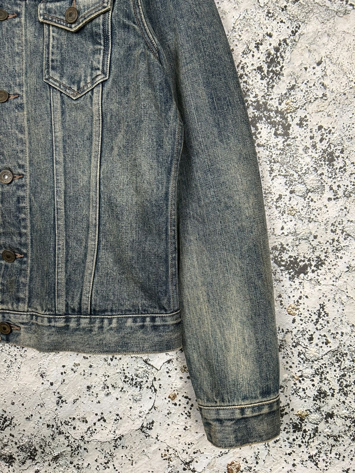 Allsaints Allsaints Japanese Fabric Denim Jacket Avant Garde Grunge Size US L / EU 52-54 / 3 - 4 Thumbnail