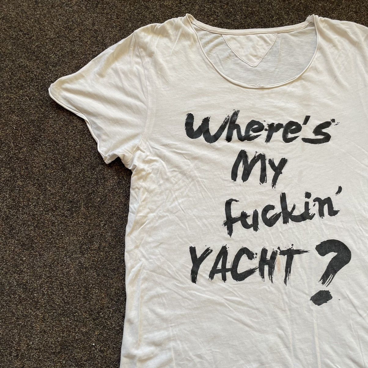 Vintage Vintage Y2K Graphic Tee Yacht Funny Humor Cream Oversized XL Size US XL / EU 56 / 4 - 2 Thumbnail