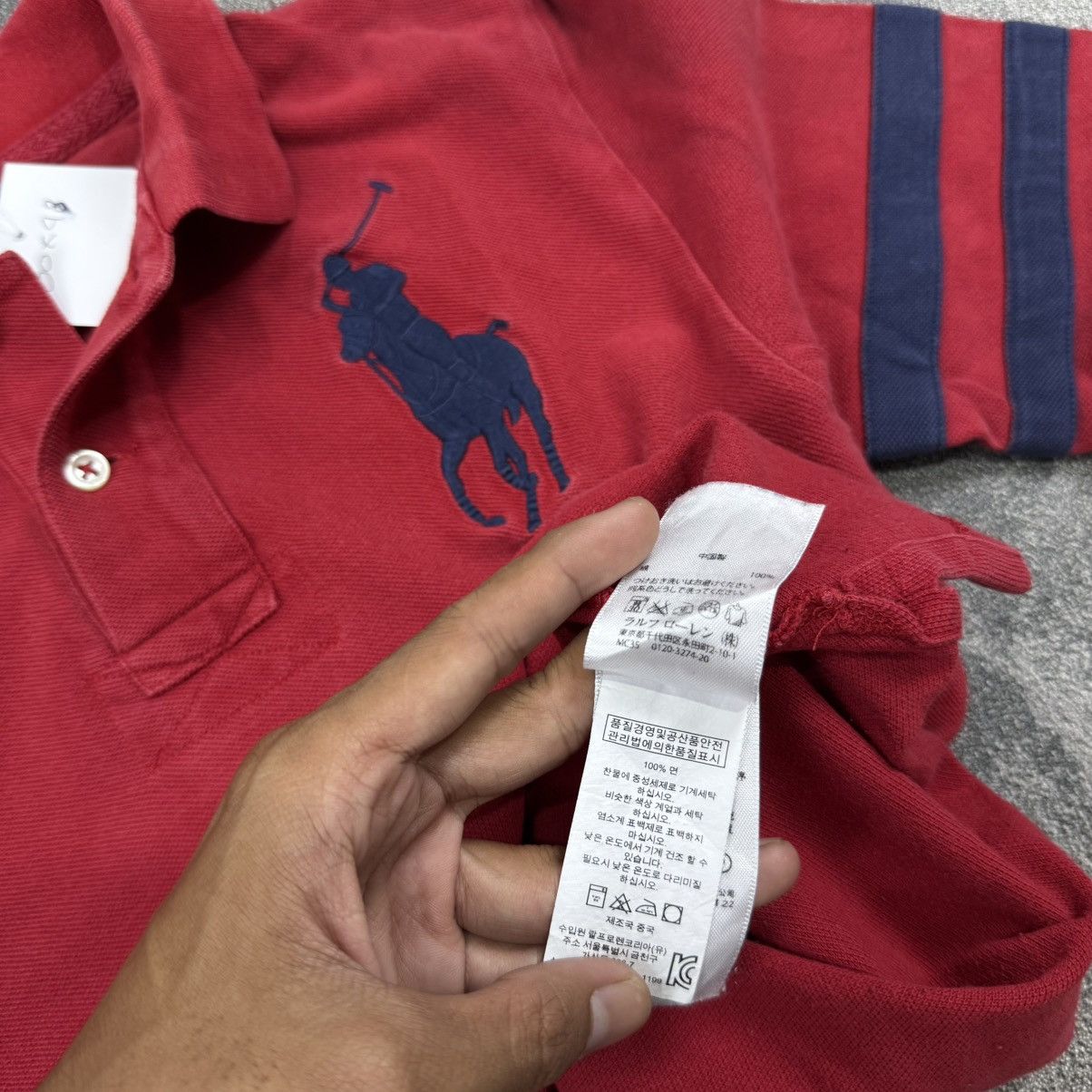 Polo Ralph Lauren POLO RALPH LAUREN red 2bar long poloshirt Size US S / EU 44-46 / 1 - 6 Thumbnail