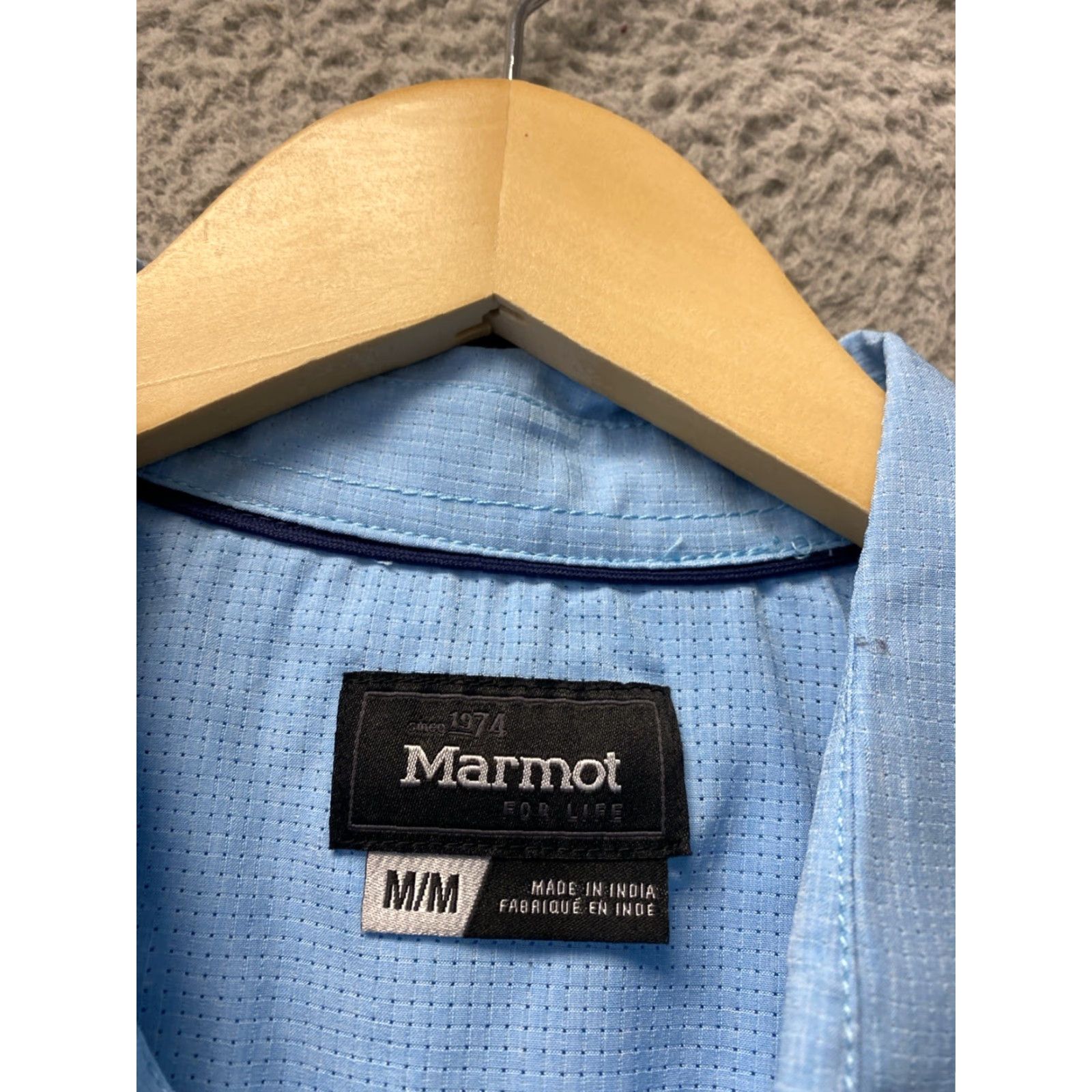 Marmot Marmot Mens Medium Turquoise Short Sleeve Pocketed Outdoor Shirt /148-21 Size US M / EU 48-50 / 2 - 3 Thumbnail