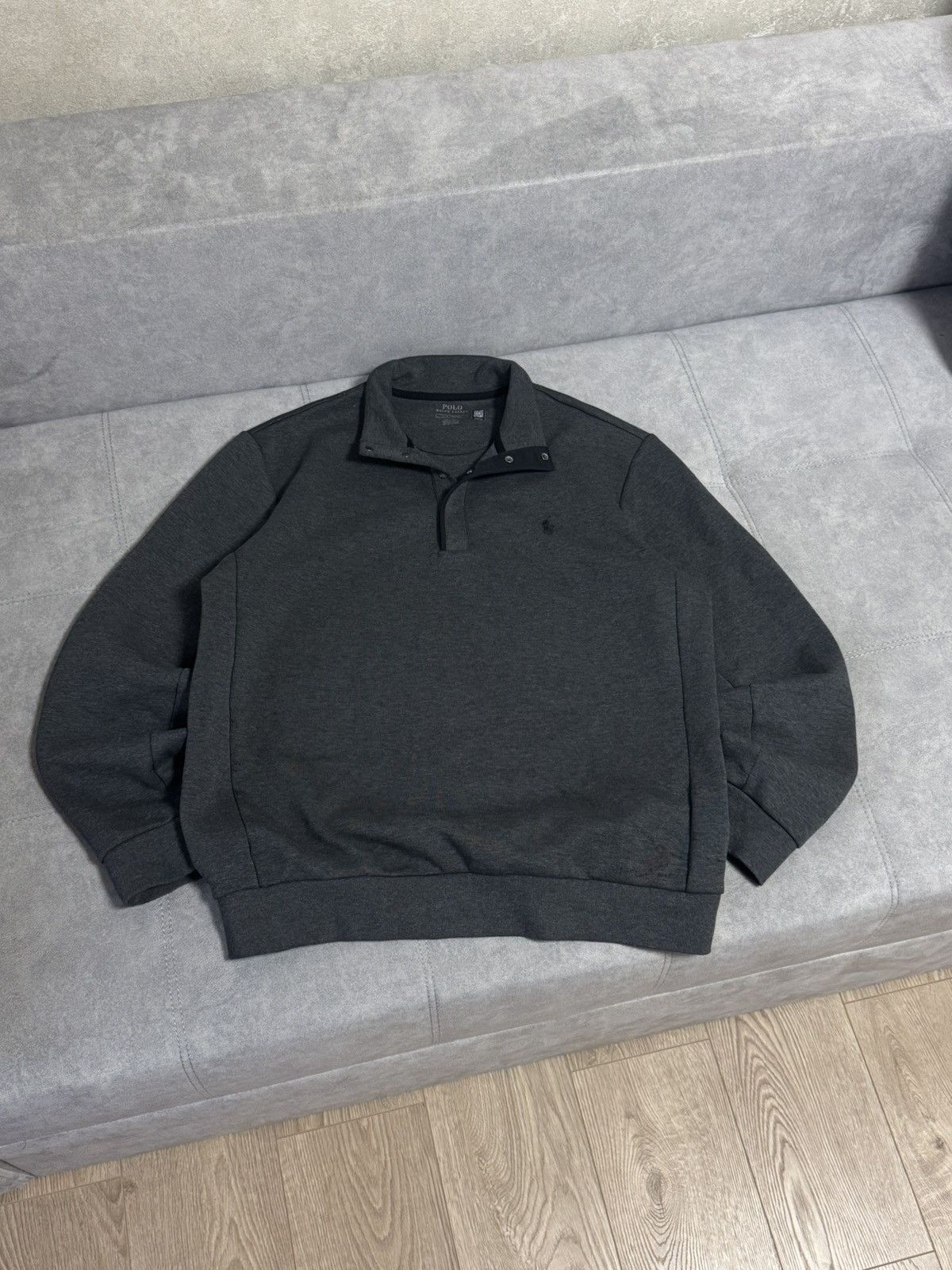 Polo Ralph Lauren Polo Ralph Lauren grey button up 1/4 pullover sweater Size US L / EU 52-54 / 3 - 2 Thumbnail
