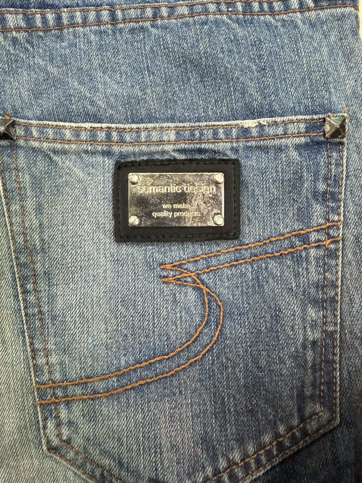 If Six Was Nine RARE SEMANTIC DESIGN FLARE JEANS Size US 31 - 10 Thumbnail