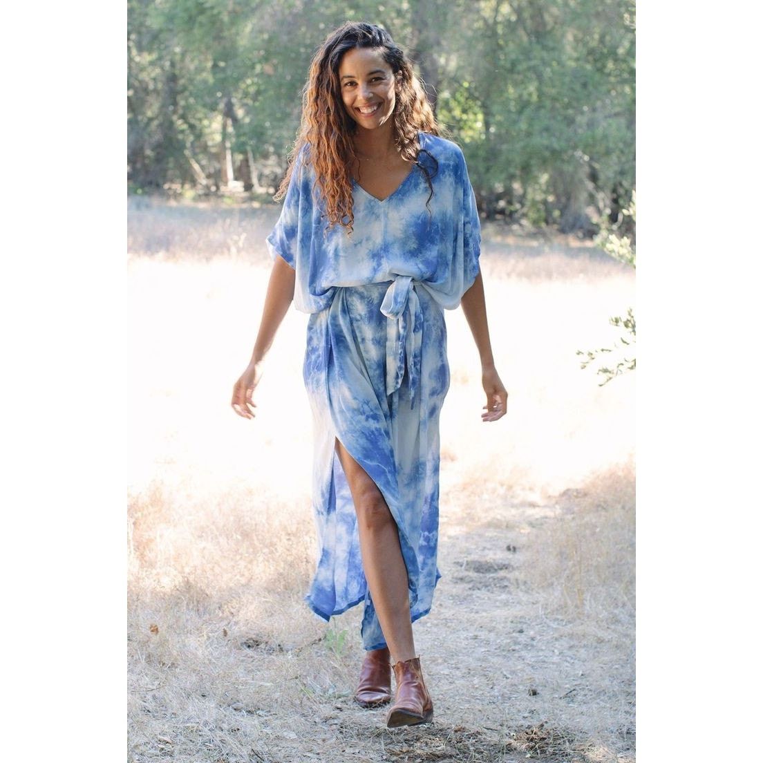 Rachel Pally New Rachel Pally Tie Dye Rae Dress Maxi Caftan $298 SMALL Size S / US 4 / IT 40 - 6 Thumbnail