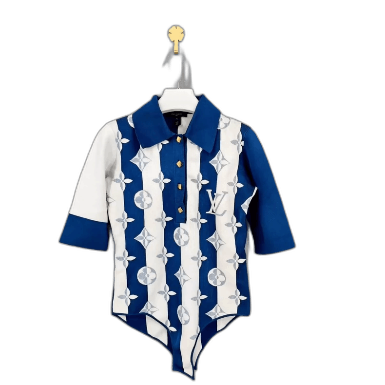 Louis Vuitton Louis Vuitton Logo Print Short Sleeve Bodysuit-yf Size US M / EU 48-50 / 2 - 1 Thumbnail