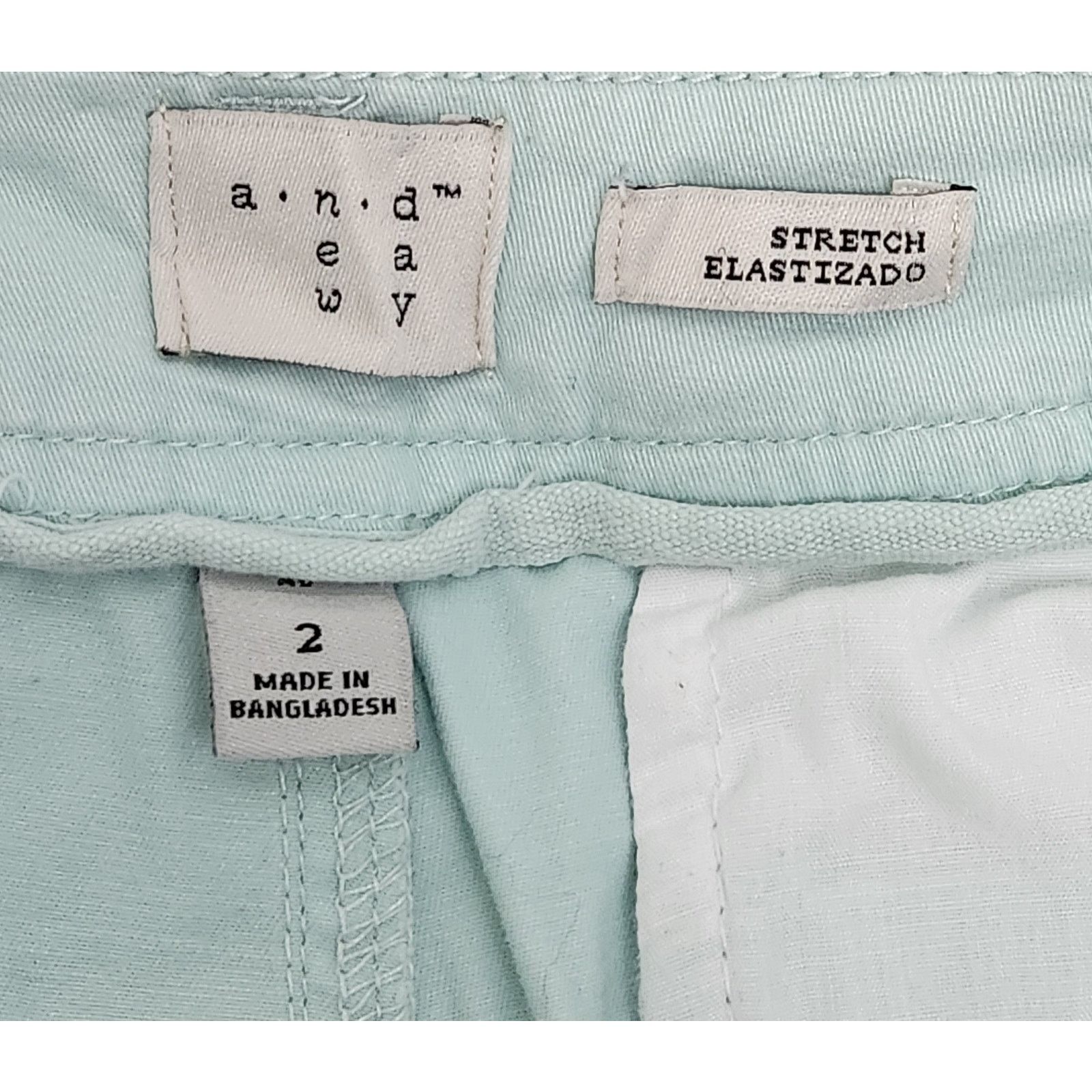 Other A New Day Mint Green Flat Front Jeans 2 Trim On Side Seams Size 28" / US 6 / IT 42 - 4 Thumbnail