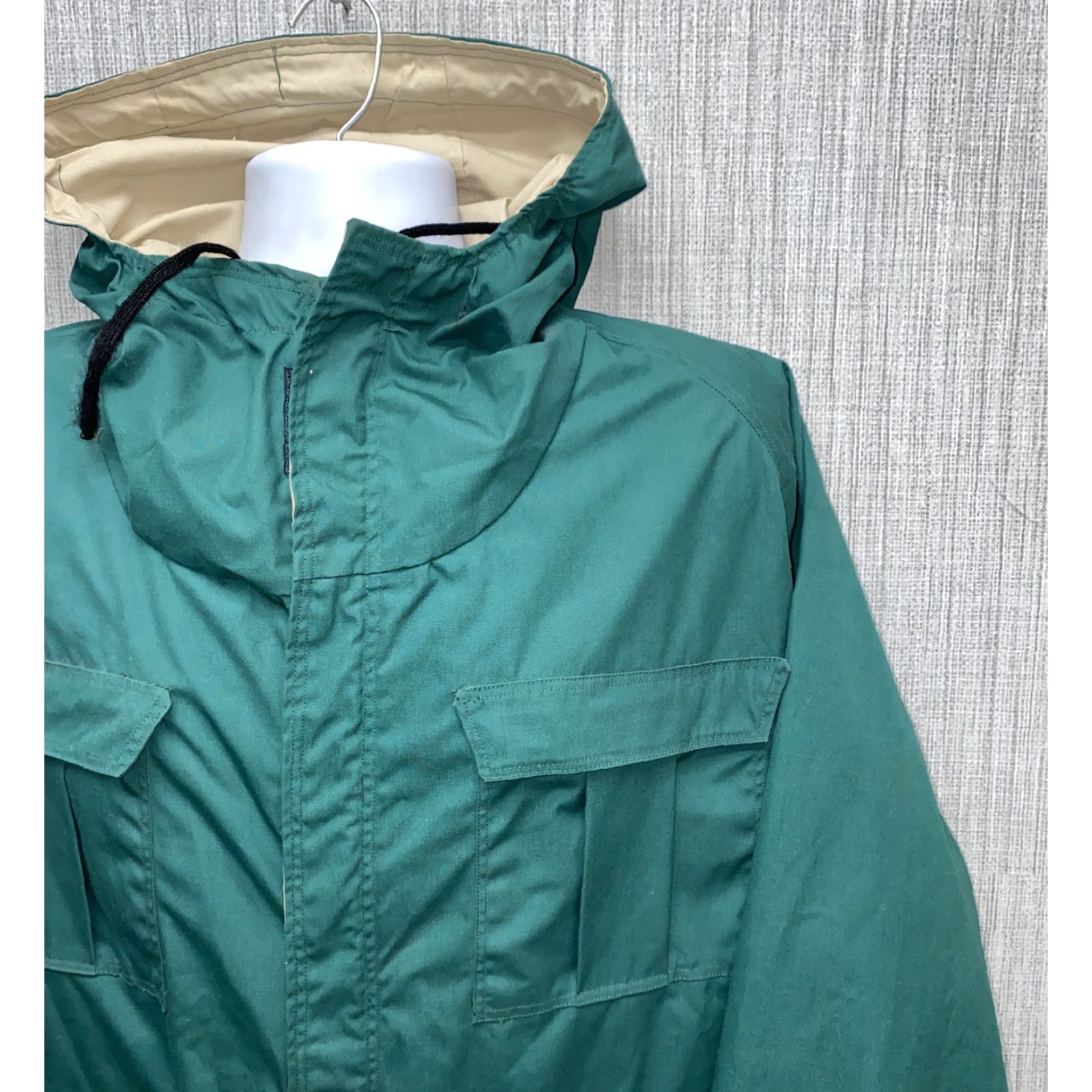 Altra Altra Mens Green Polyester/Cotton Full Zip Hooded Rain Jacket Size L Size US L / EU 52-54 / 3 - 2 Thumbnail