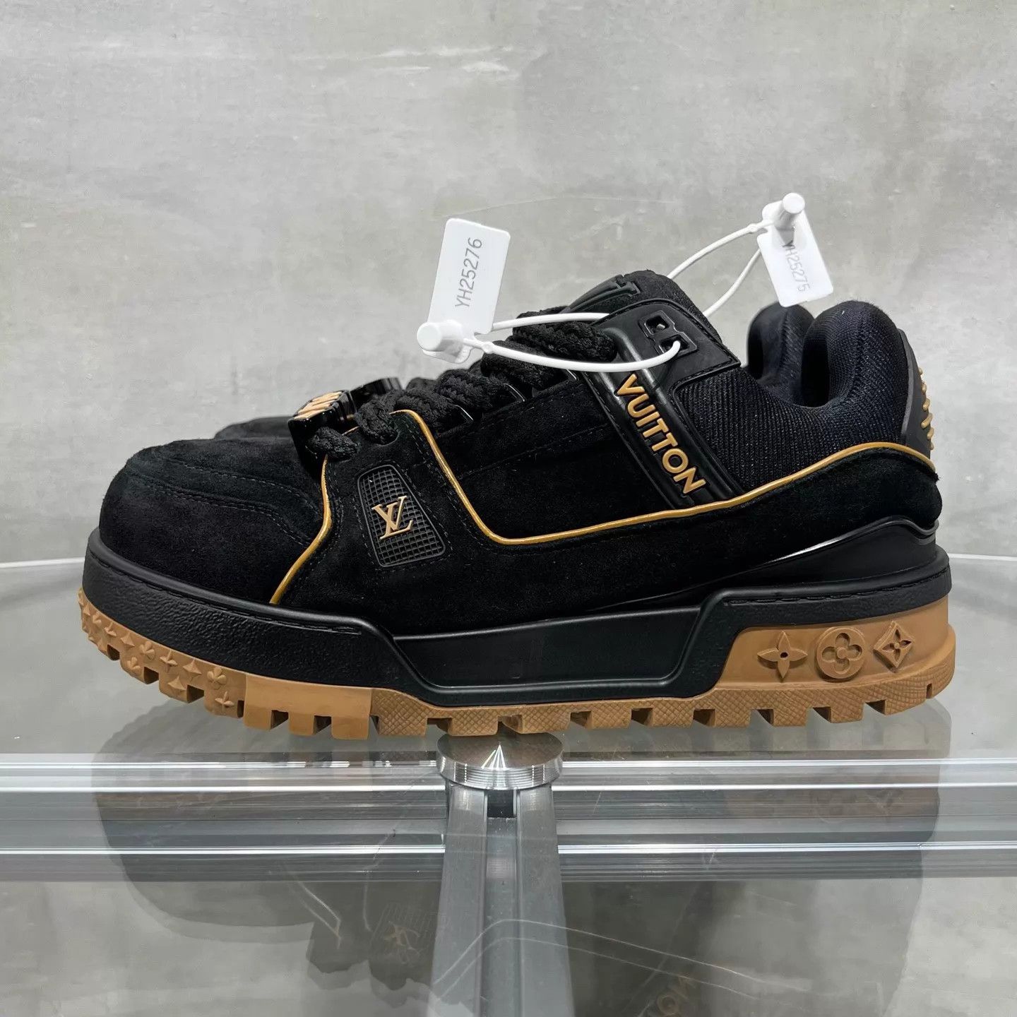 Louis Vuitton LV Trainer Maxi Black Gold Suede UK6.5/40.5 Size US 7.5 / EU 40-41 - 3 Thumbnail