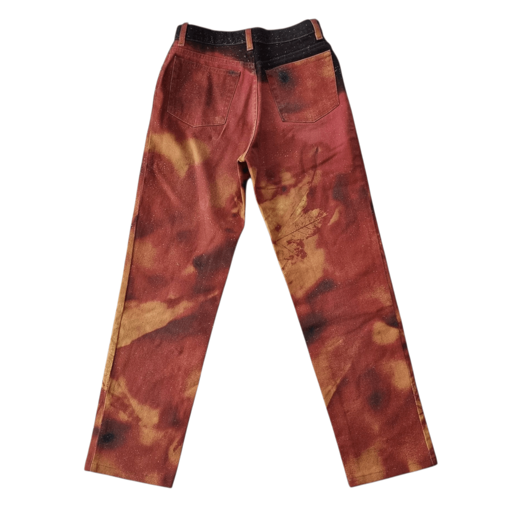 Roberto Cavalli Roberto Cavalli red leaf print jeans F/W 1999 Size 27" / US 4 / IT 40 - 2 Thumbnail