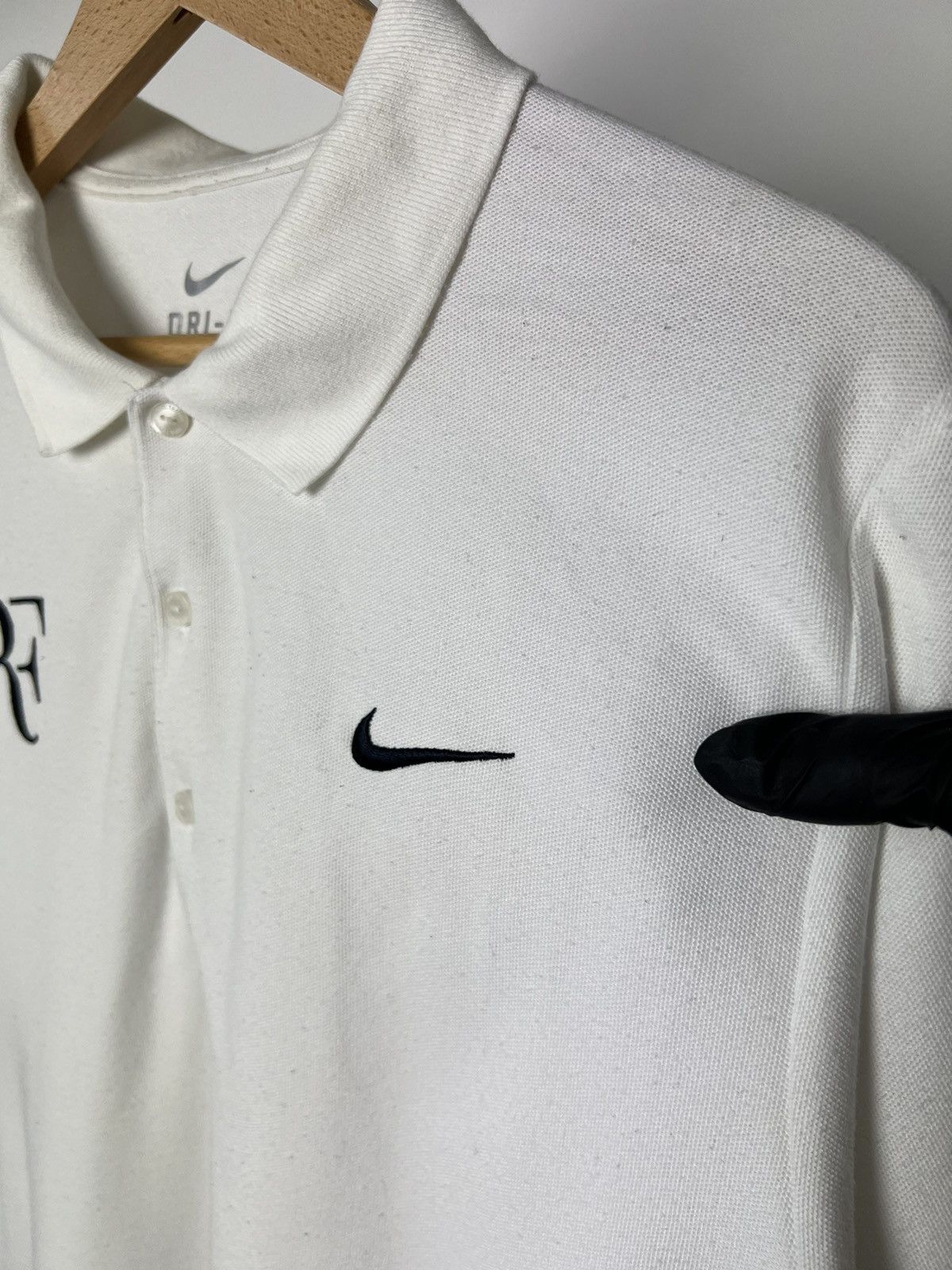 Nike Nike Roger Federer Embroidered Polo T Shirt White Men 2011 Size US L / EU 52-54 / 3 - 10 Thumbnail