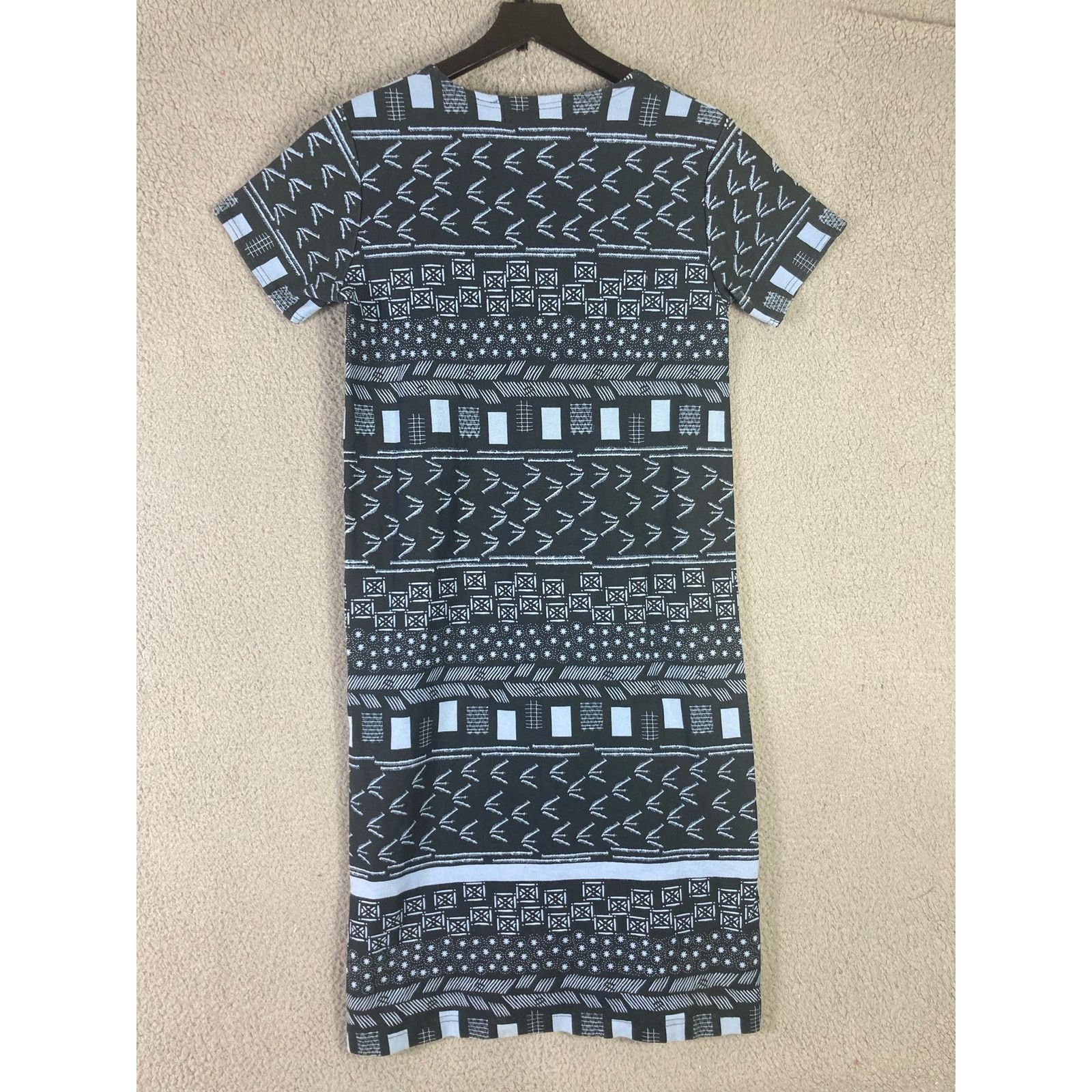 Orvis Orvis Women's XS Black Geometric T-Shirt Dress Vintage Size XS / US 0-2 / IT 36-38 - 4 Thumbnail
