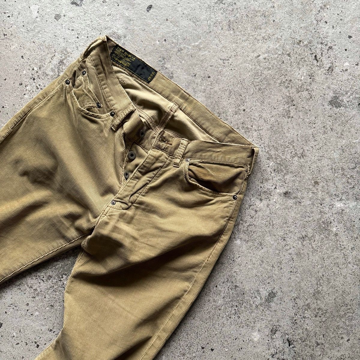 Polo Ralph Lauren Polo Jeans Vintage Mens Beige Corduroy Pants Straight Fit Size US 32 / EU 48 - 3 Thumbnail