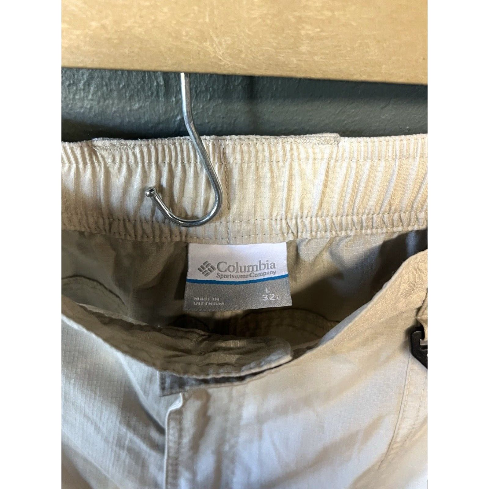 Vintage Columbia PFG Mens Khaki Outdoor Hiking Convertible Pants Large 32L Size US 33 - 3 Thumbnail
