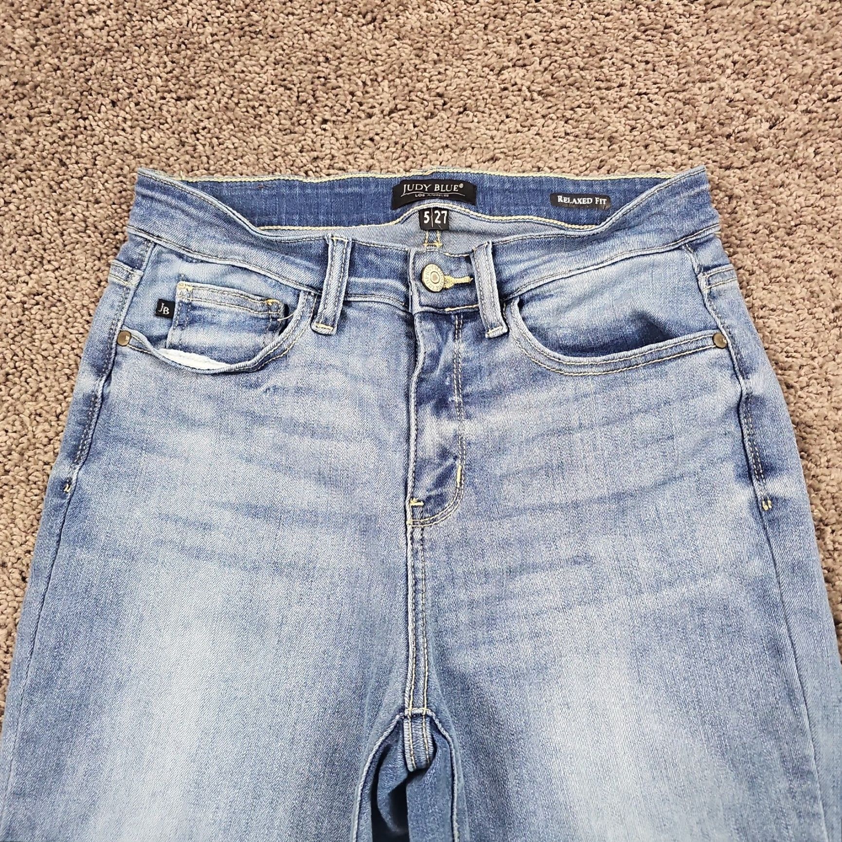 Denime Judy Blue Jeans Womens 5 Blue Skinny Relaxed Fit Light Wash Stretch Denim 25x29 Size 27" / US 4 / IT 40 - 2 Thumbnail