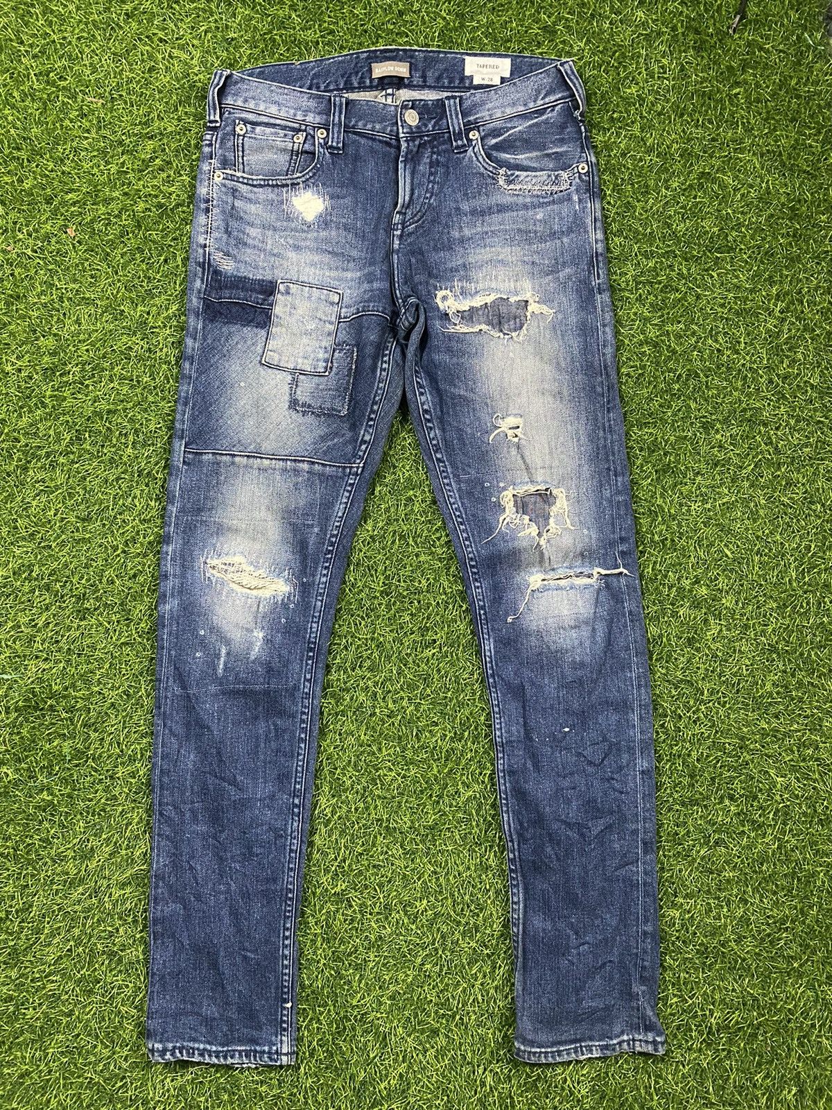 Blue Blue Japan Bayflow patchwork tapered denim jeans Size US 30 / EU 46 - 1 Thumbnail