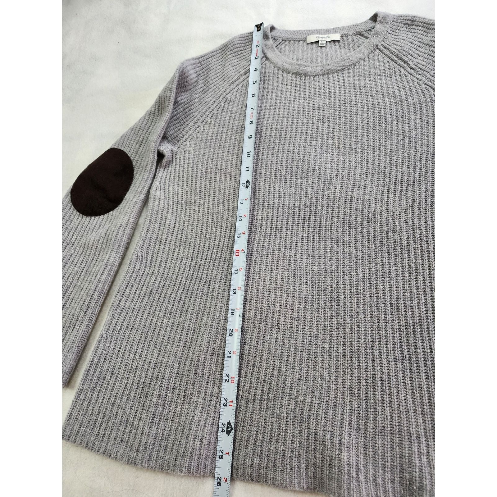 Madewell Madewell Stadium Sweater 100% Merino Wool Leather Size M Size M / US 6-8 / IT 42-44 - 8 Thumbnail
