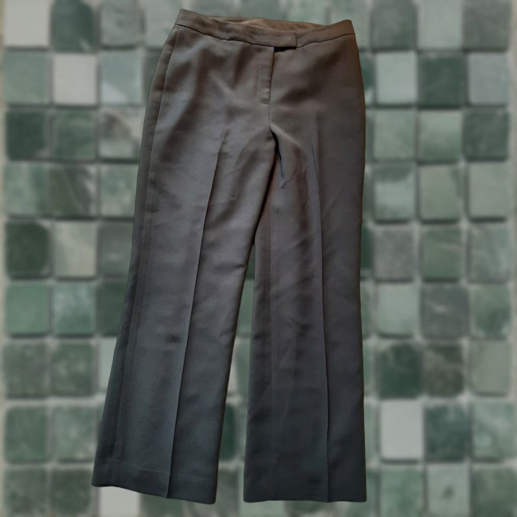 Vintage Womens Dress Pants Size 10 Black Lined Polyester Dress Pants Regular Women's Pants Black Lined Polyester 37" 25" Waist Size 32" / US 10 / IT 46 - 1 Thumbnail