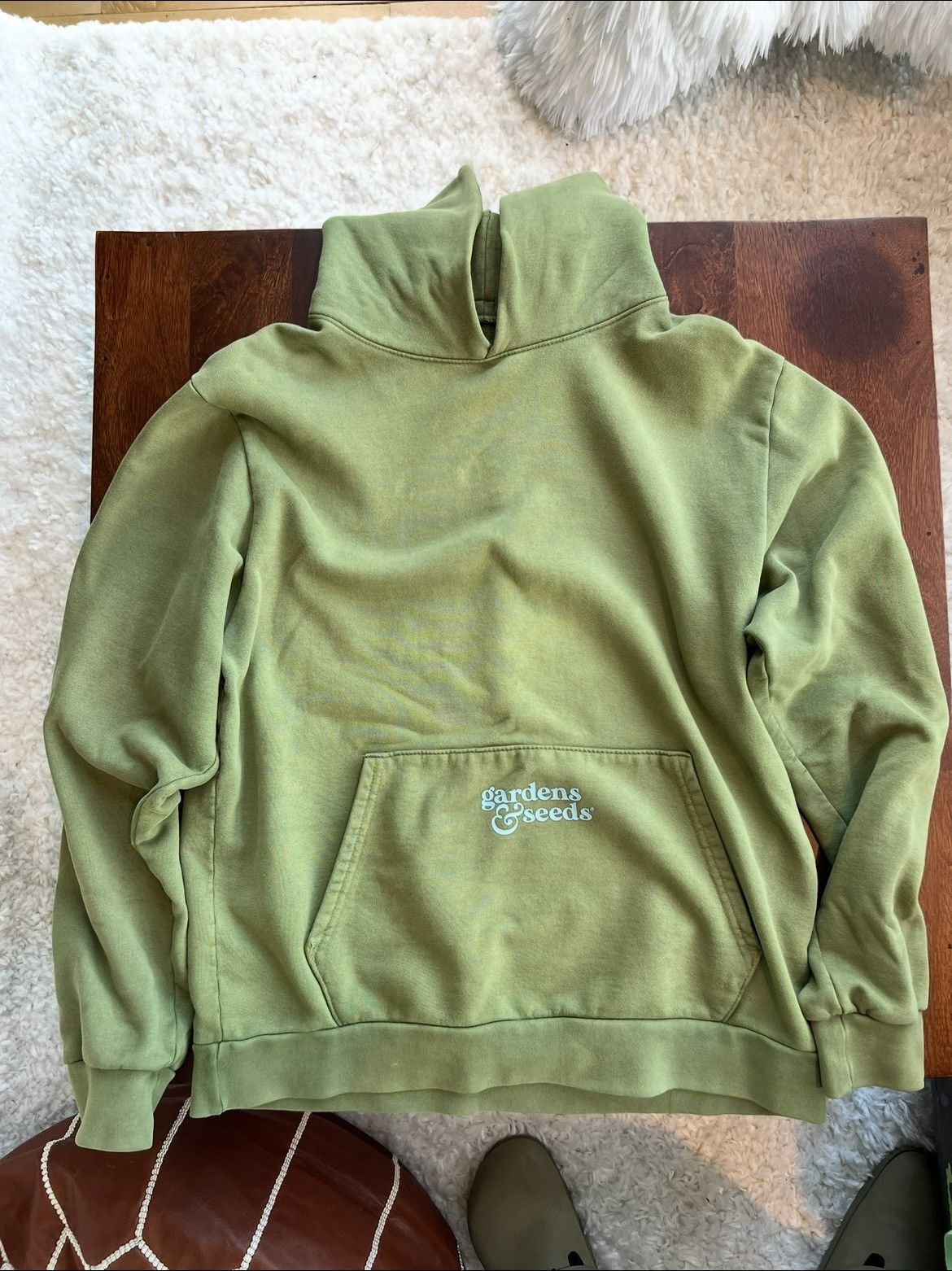 Russell Athletic Olive Boxy Hoodie Garden and Seeds Size US M / EU 48-50 / 2 - 2 Thumbnail