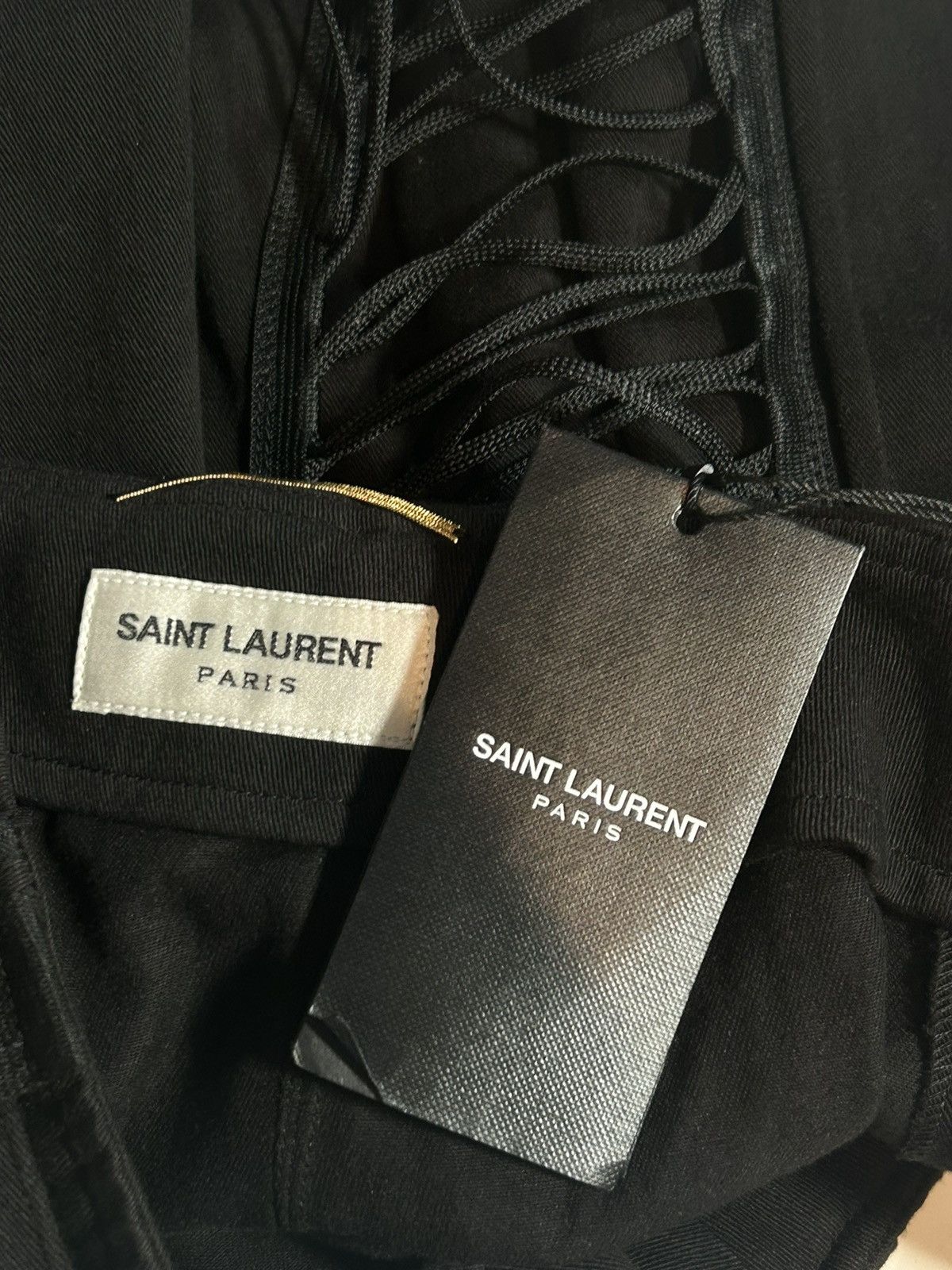 Saint Laurent Paris NWT! SS19 Runway Aviator Lace Up Shorts Size US 32 / EU 48 - 5 Thumbnail