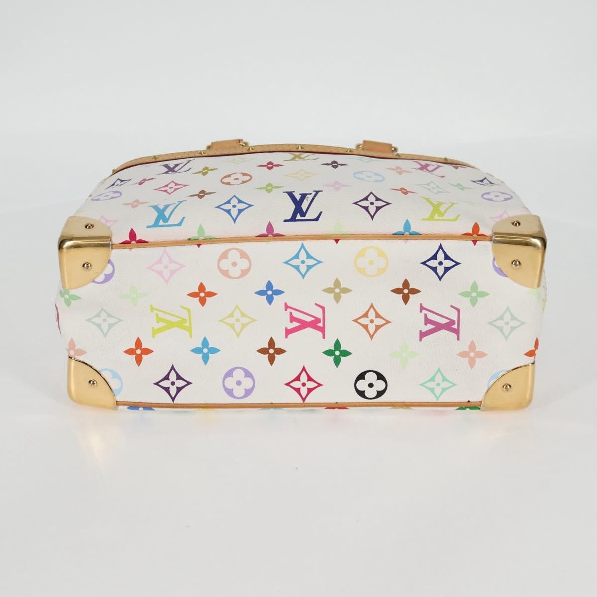 Louis Vuitton LOUIS VUITTON Monogram Multicolor Trouville Hand Bag White Size ONE SIZE - 5 Thumbnail