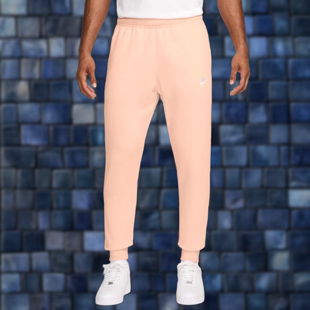 Nike Nike Sweatpants Men XL NIKE SPORTSWEAR Fleece Jogger Pants Orange Pink Coral Regular Fit with Drawstring Elastic Waist Cuff Activewear Size US 36 / EU 52 - 1 Thumbnail