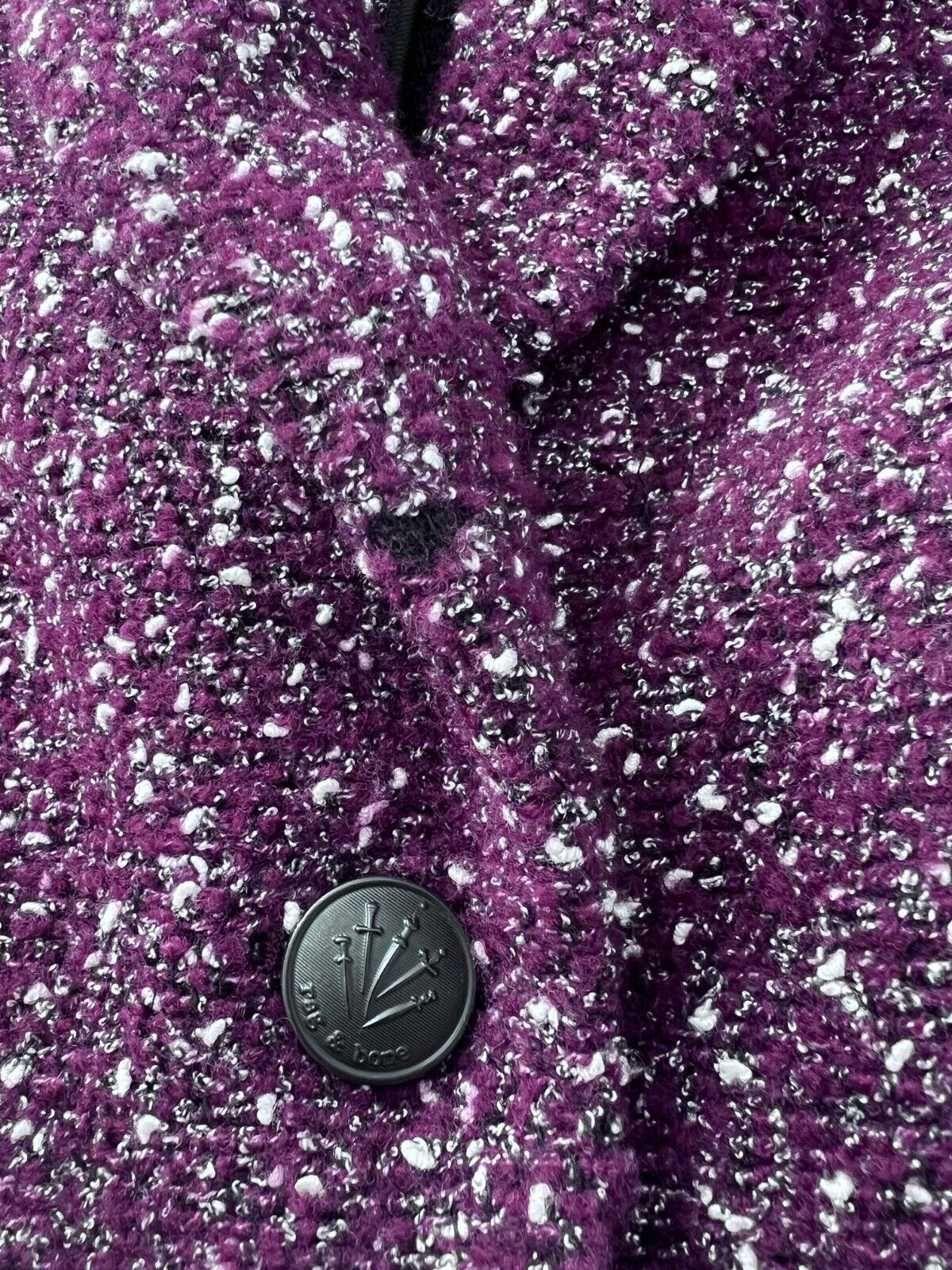 Rag & Bone Rag & Bone New York Valerie Tweed Blazer Burgundy ( 6 ) Size M / US 6-8 / IT 42-44 - 7 Thumbnail