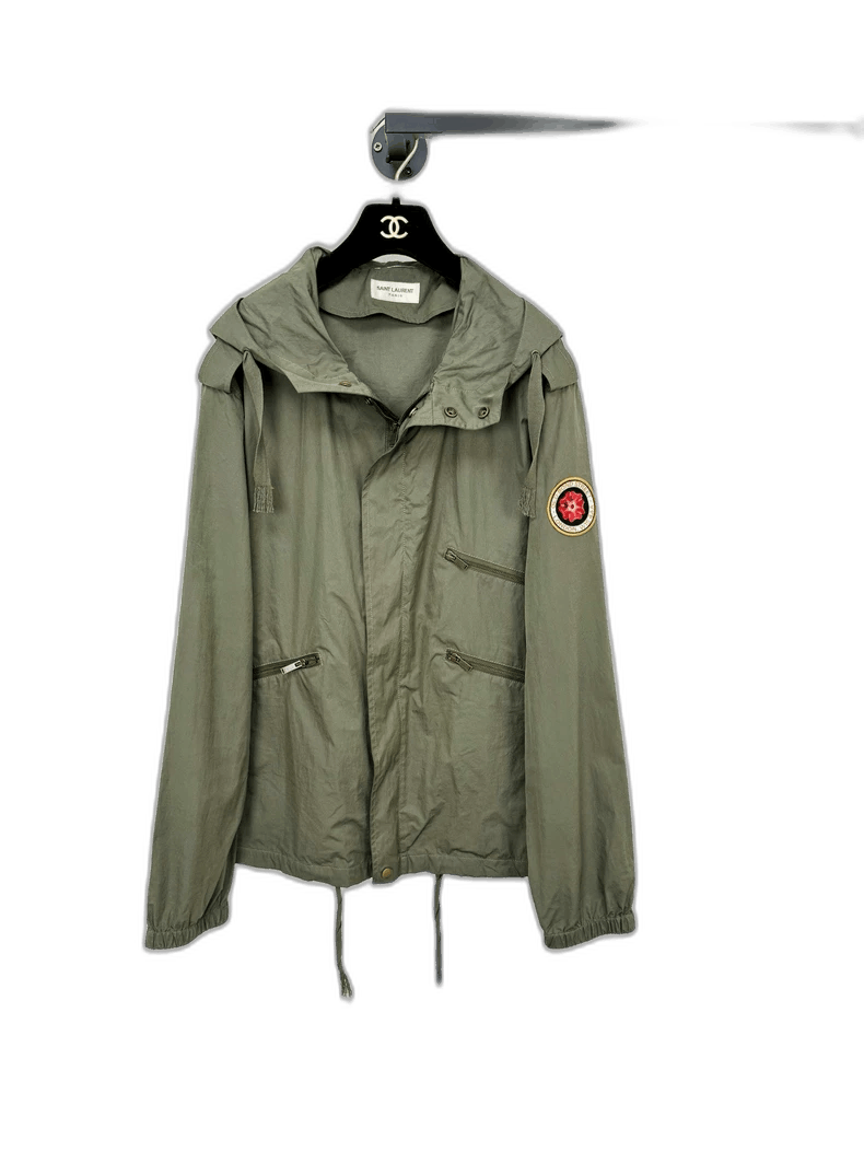 Saint Laurent Paris Saint Laurent Green Parka Jacket-2507 Size XL / US 12-14 / IT 48-50 - 1 Thumbnail