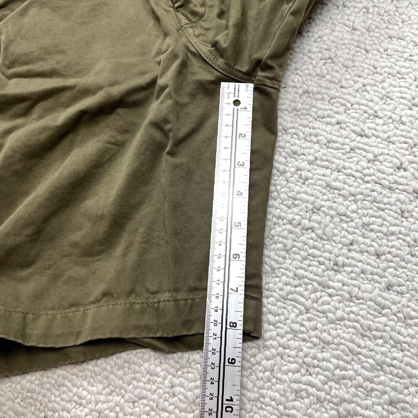 Vintage Balibaris Chino Shorts Mens 31 Green Button Fly Cotton Solid 8" Inseam Pockets Regular Men Shirt? Size US 31 - 4 Thumbnail
